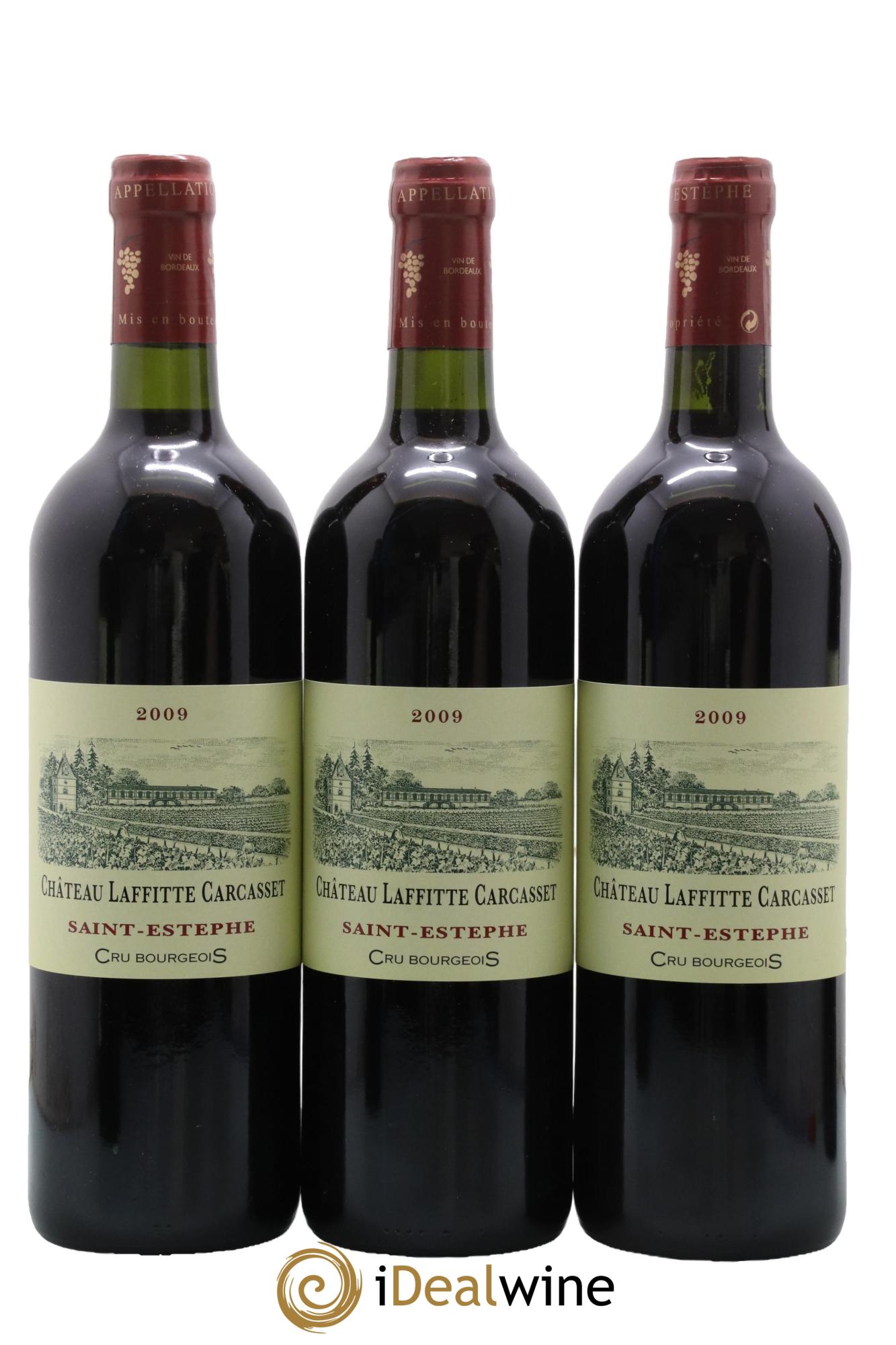 Château Laffitte Carcasset Cru Bourgeois 2009 - Lot de 3 bouteilles - 0
