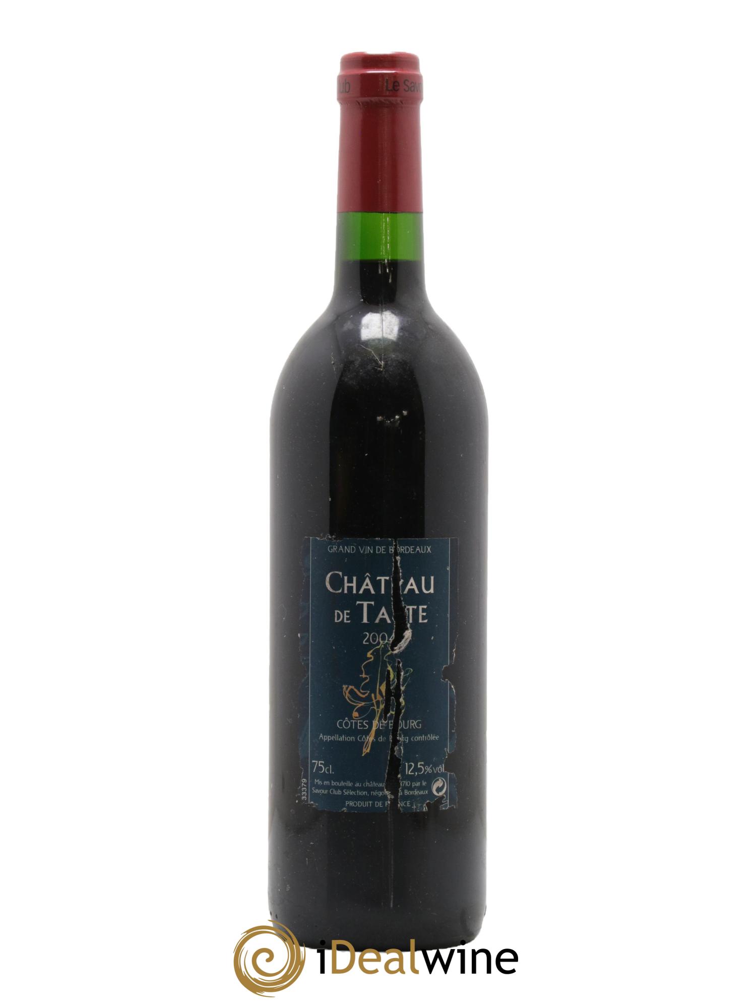 Côtes de Bourg Château de Taste 2004 - Lot de 1 bouteille - 0