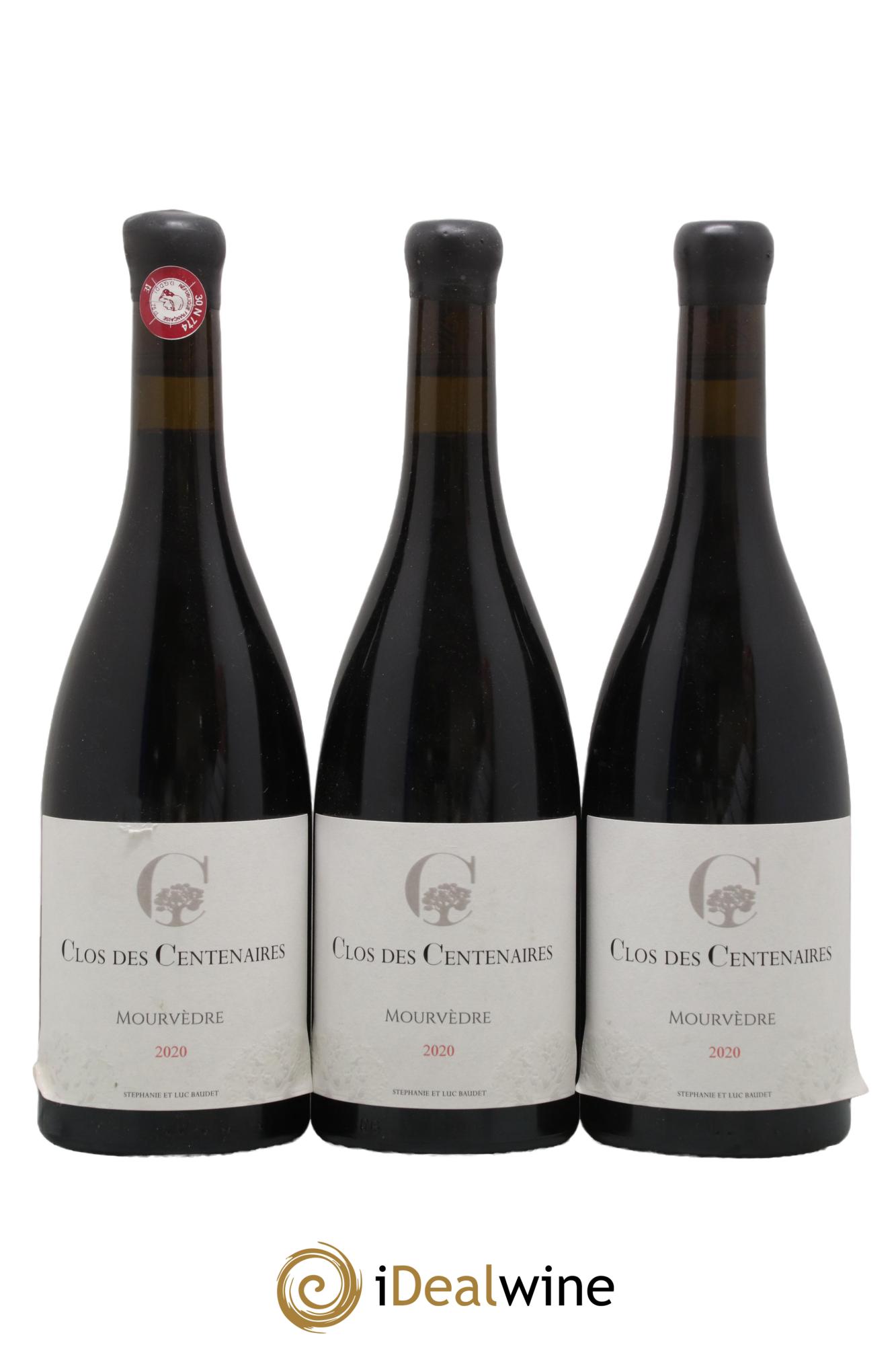Pays d'Oc Mourvèdre Clos des Centenaires Luc Baudet 2020 - Lot de 3 bouteilles - 0