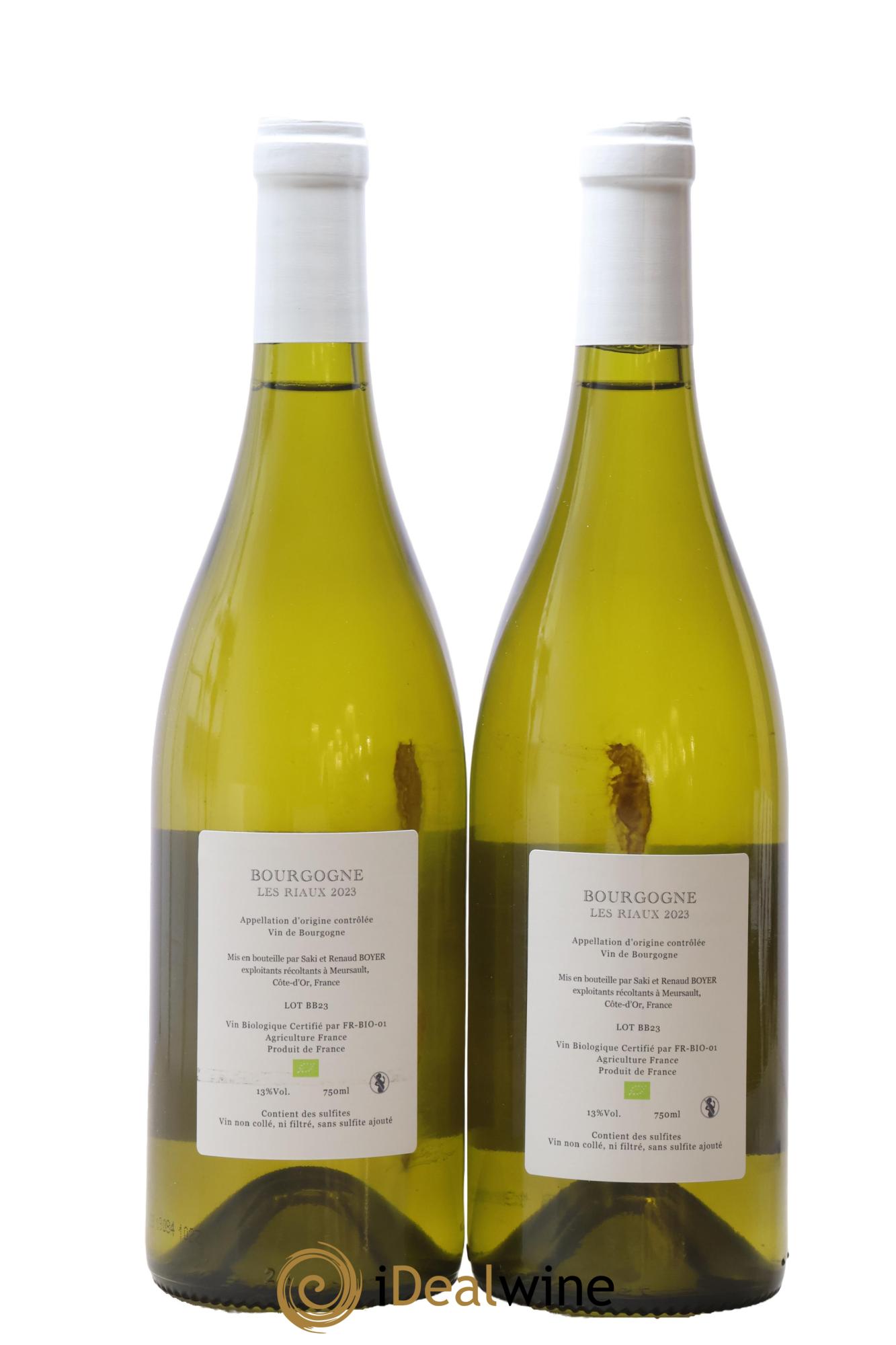 Bourgogne Les Riaux Renaud Boyer 2023 - Lotto di 2 bottiglie - 1