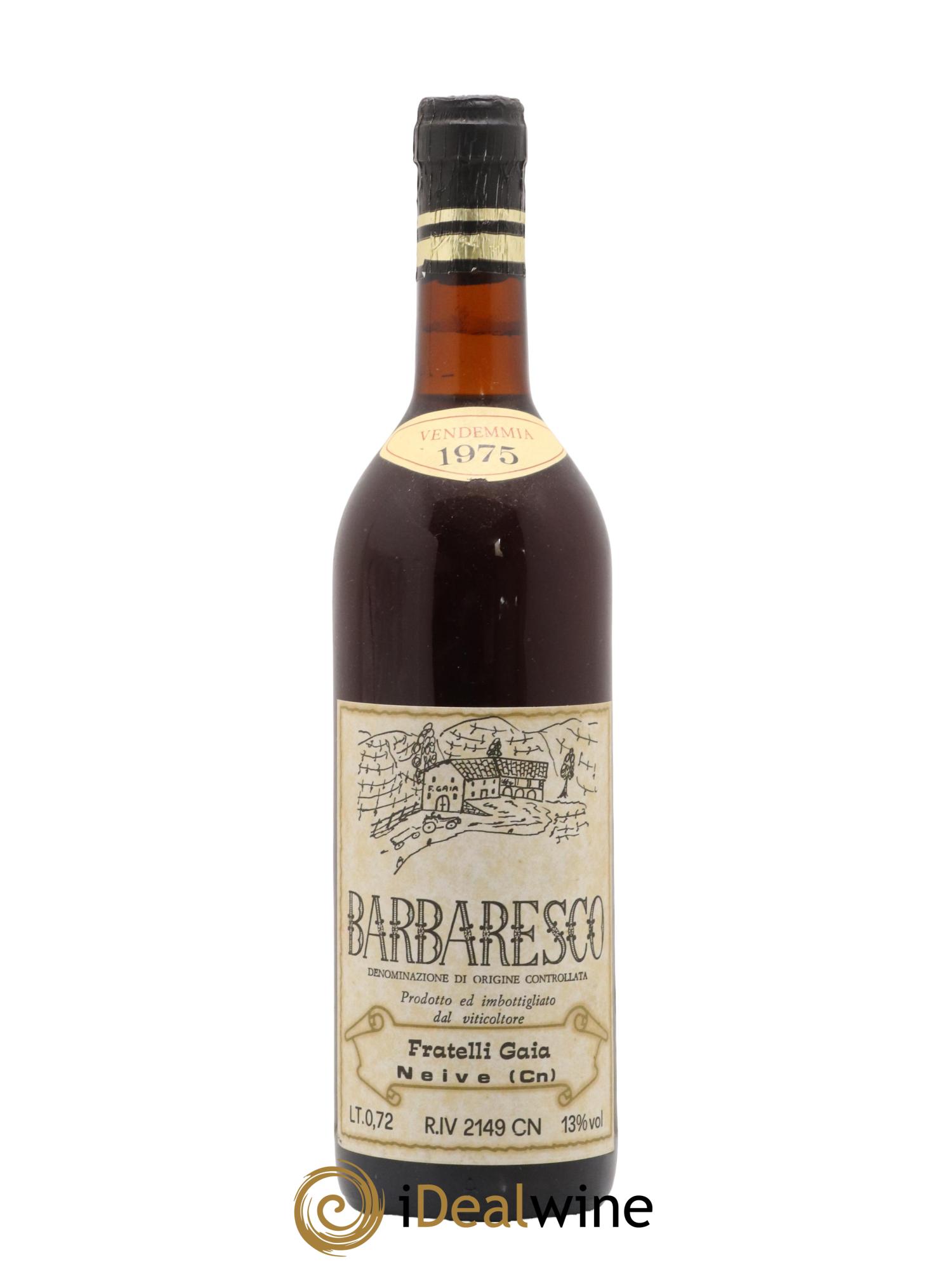 Barbaresco DOCG Fratelli Gaia 1975 - Posten von 1 Flasche - 0