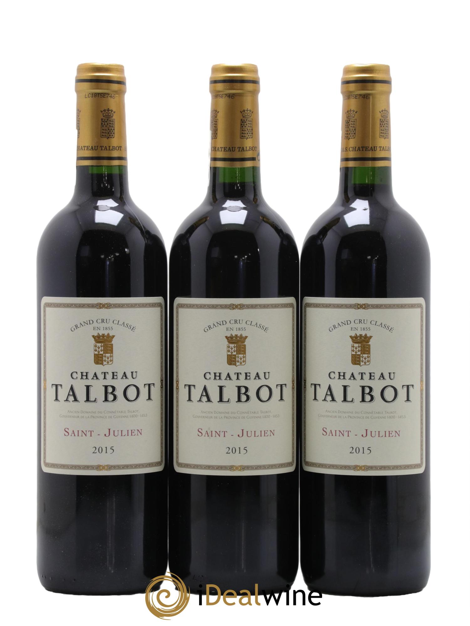 Château Talbot 4ème Grand Cru Classé 2015 - Lot de 6 bouteilles - 2