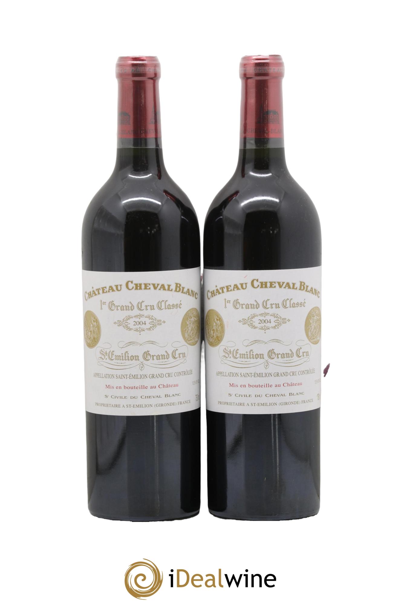 Château Cheval Blanc 1er Grand Cru Classé A 2004 - Lot de 2 bouteilles - 0