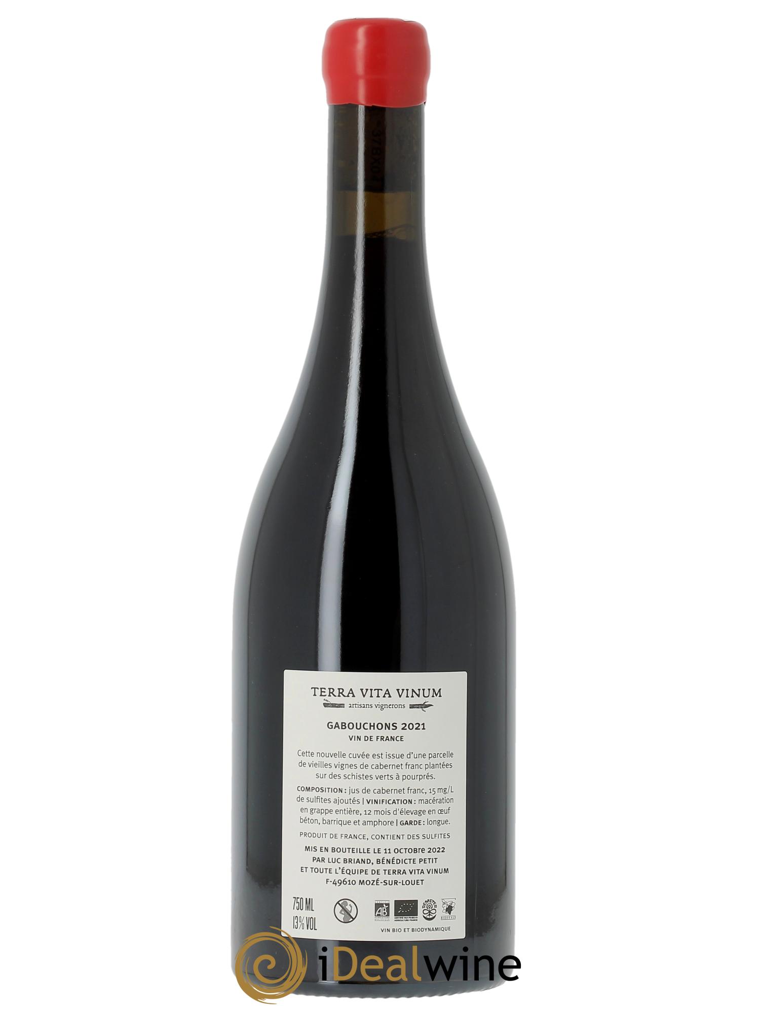 Vin de France Gabouchons Terra Vita Vinum 2021 - Lot of 1 bottle - 1
