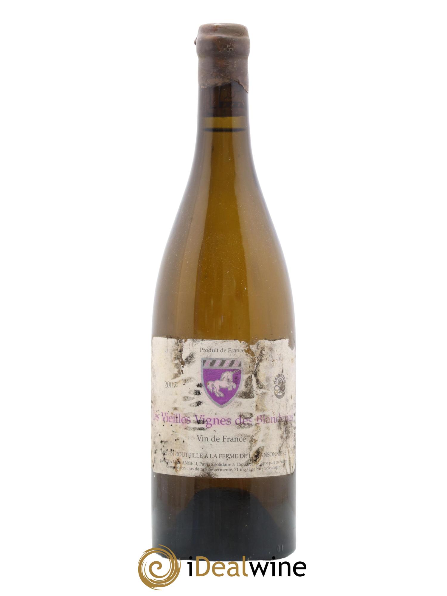 Vin de France Les Vieilles Vignes des Blanderies Mark Angeli (Domaine) - Ferme de la Sansonnière 2007 - Lot de 1 bouteille - 0