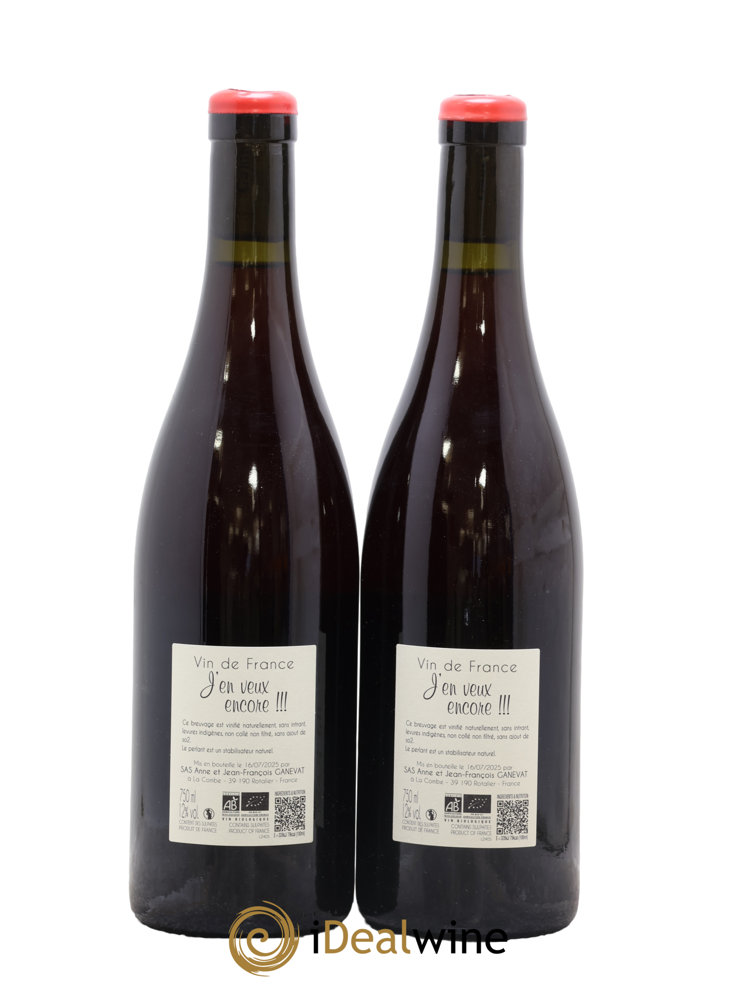 Vin de France J'en veux encore Anne et Jean François Ganevat 2024 - Lot de 2 bouteilles - 1