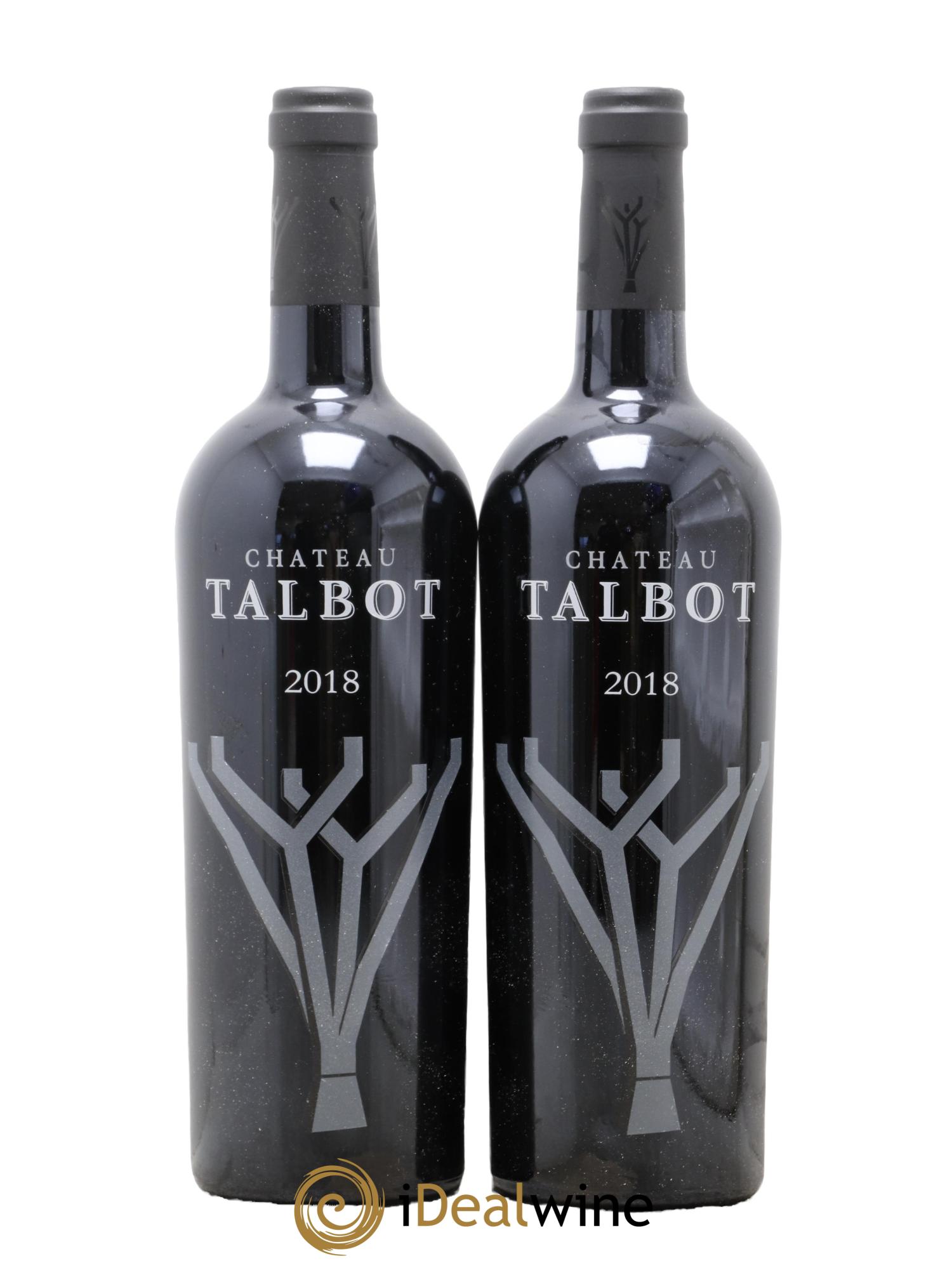 Château Talbot 4ème Grand Cru Classé 2018 - Lot de 2 bouteilles - 0