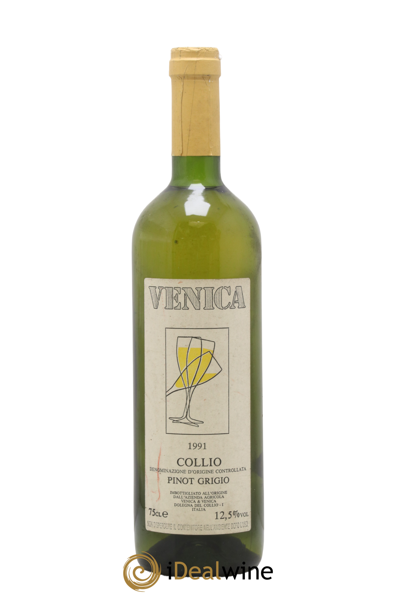 Italie Collio DO Pinot Grigio Venica e Venica 1991 - Lot de 1 bouteille - 0