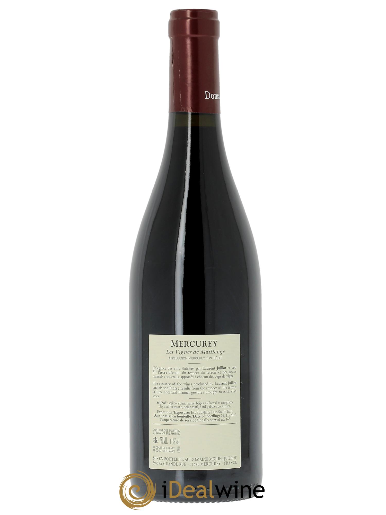 Mercurey Les Vignes de Maillonge Michel Juillot (Domaine) 2023 - Lotto di 1 bottiglia - 1