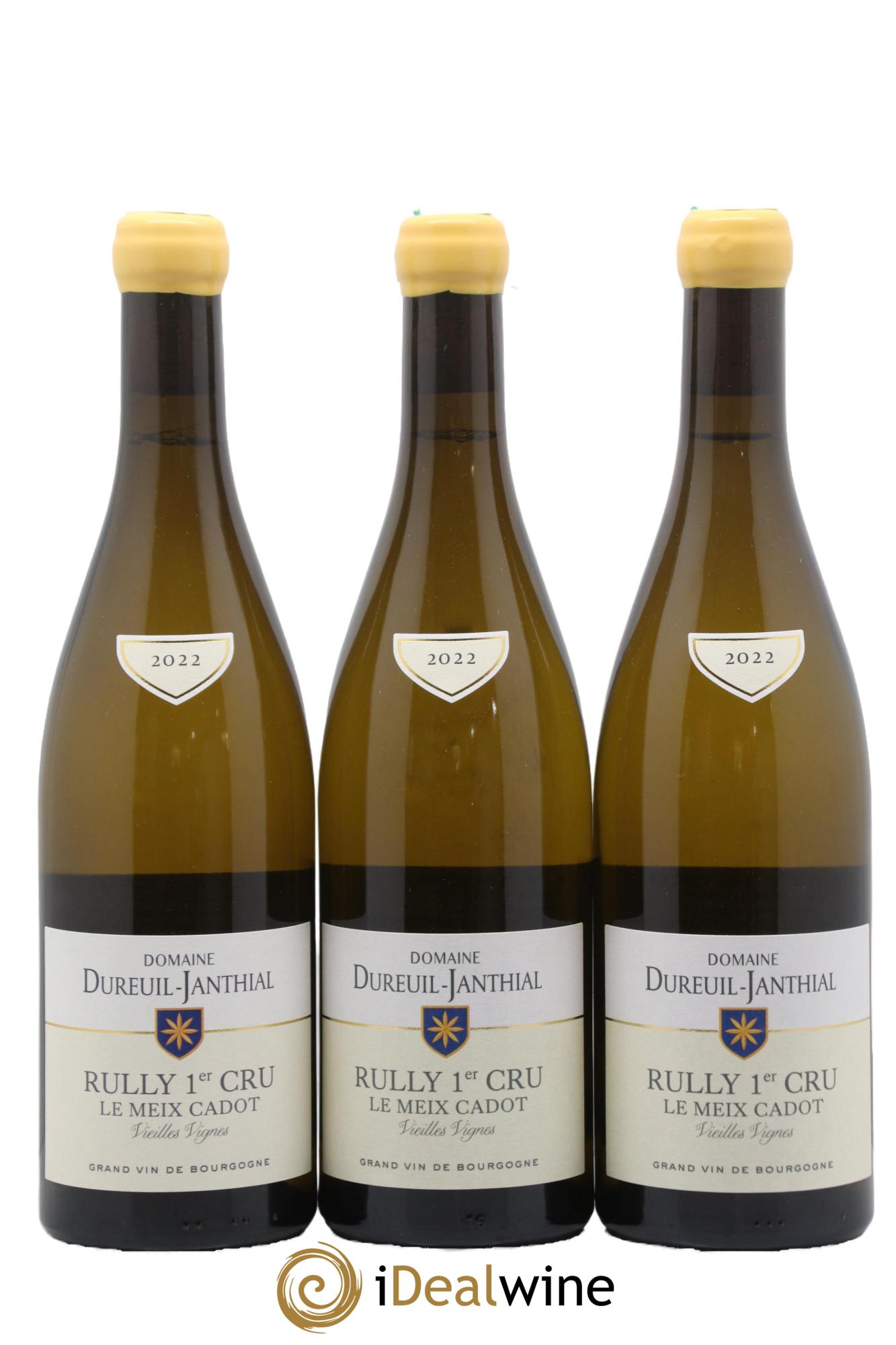 Rully 1er Cru Le Meix Cadot Vieilles Vignes Vincent Dureuil-Janthial 2022 - Lot of 3 bottles - 0