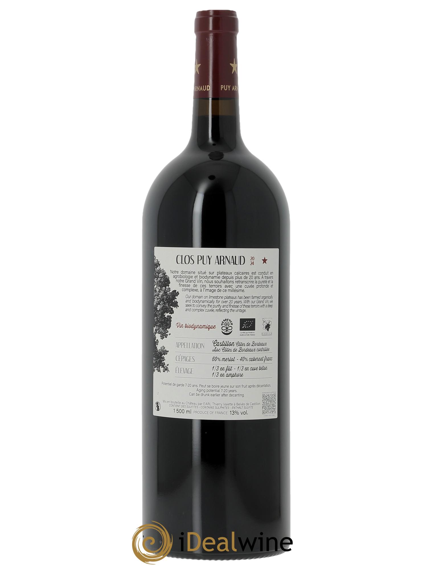 Clos Puy Arnaud (CBO à partir de 3 mgs) 2024 - Lote de 1 Magnum - 1