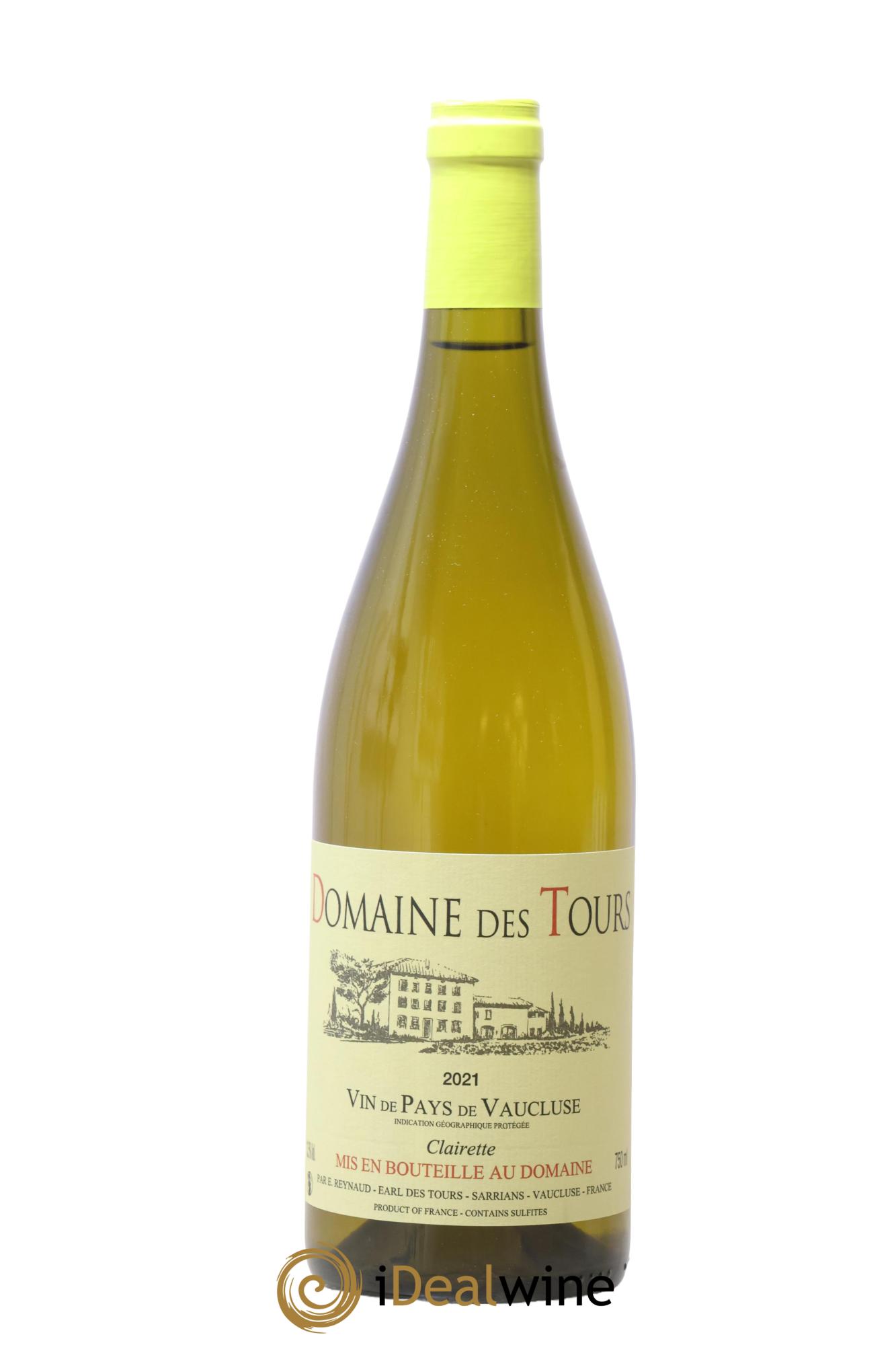 Vaucluse (Vin de Pays de Vaucluse) Domaine des Tours Clairette Emmanuel Reynaud 2021 - Lot de 1 bouteille - 0