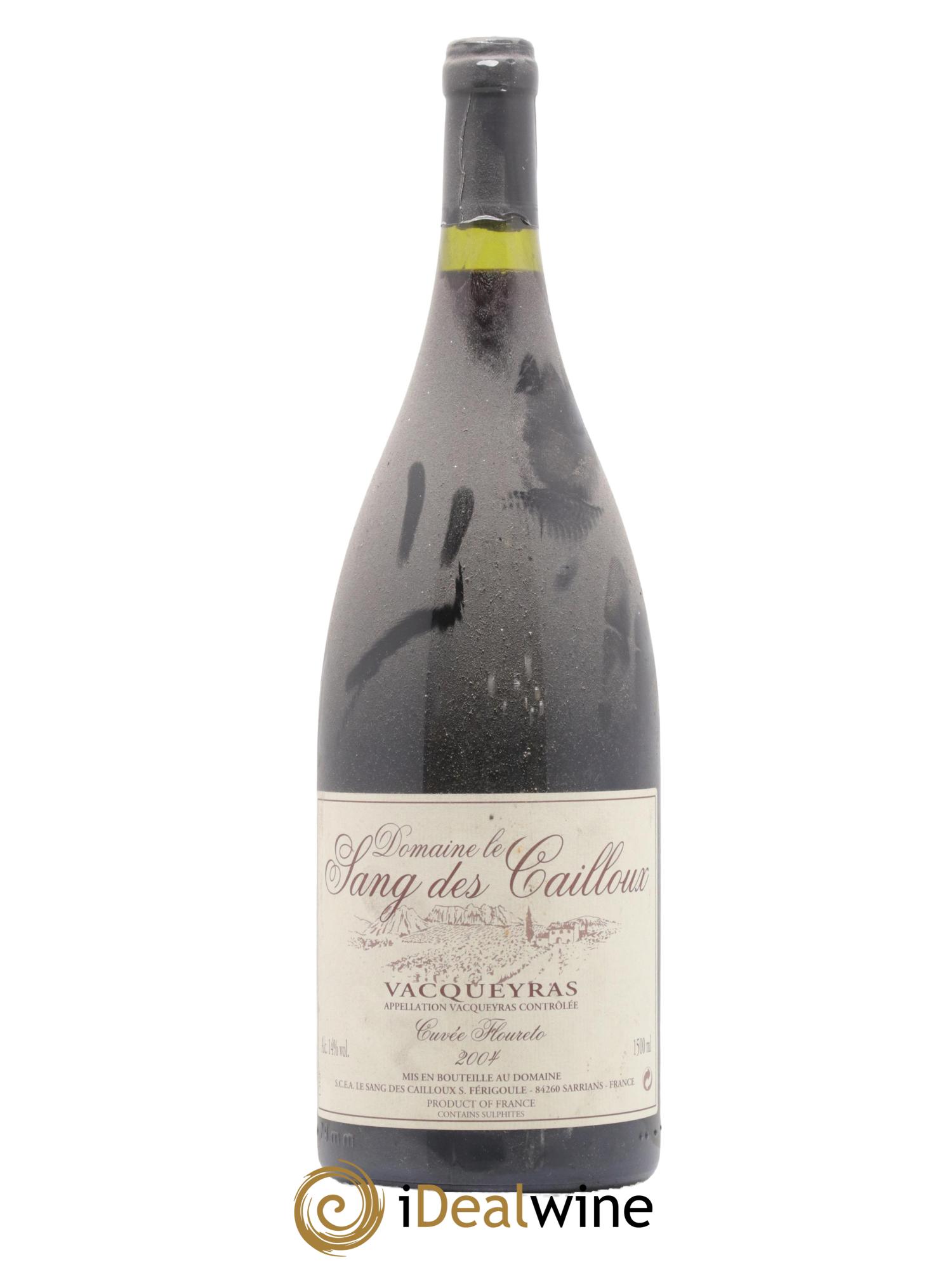 Vacqueyras Floureto Le Sang des Cailloux 2004 - Lot de 1 magnum - 0