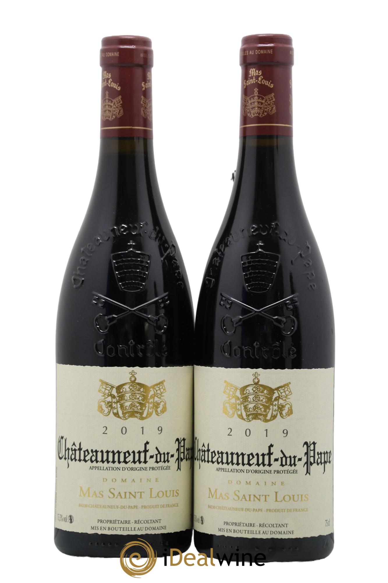 Châteauneuf-du-Pape Mas Saint Louis 2019 - Lot de 2 bouteilles - 0