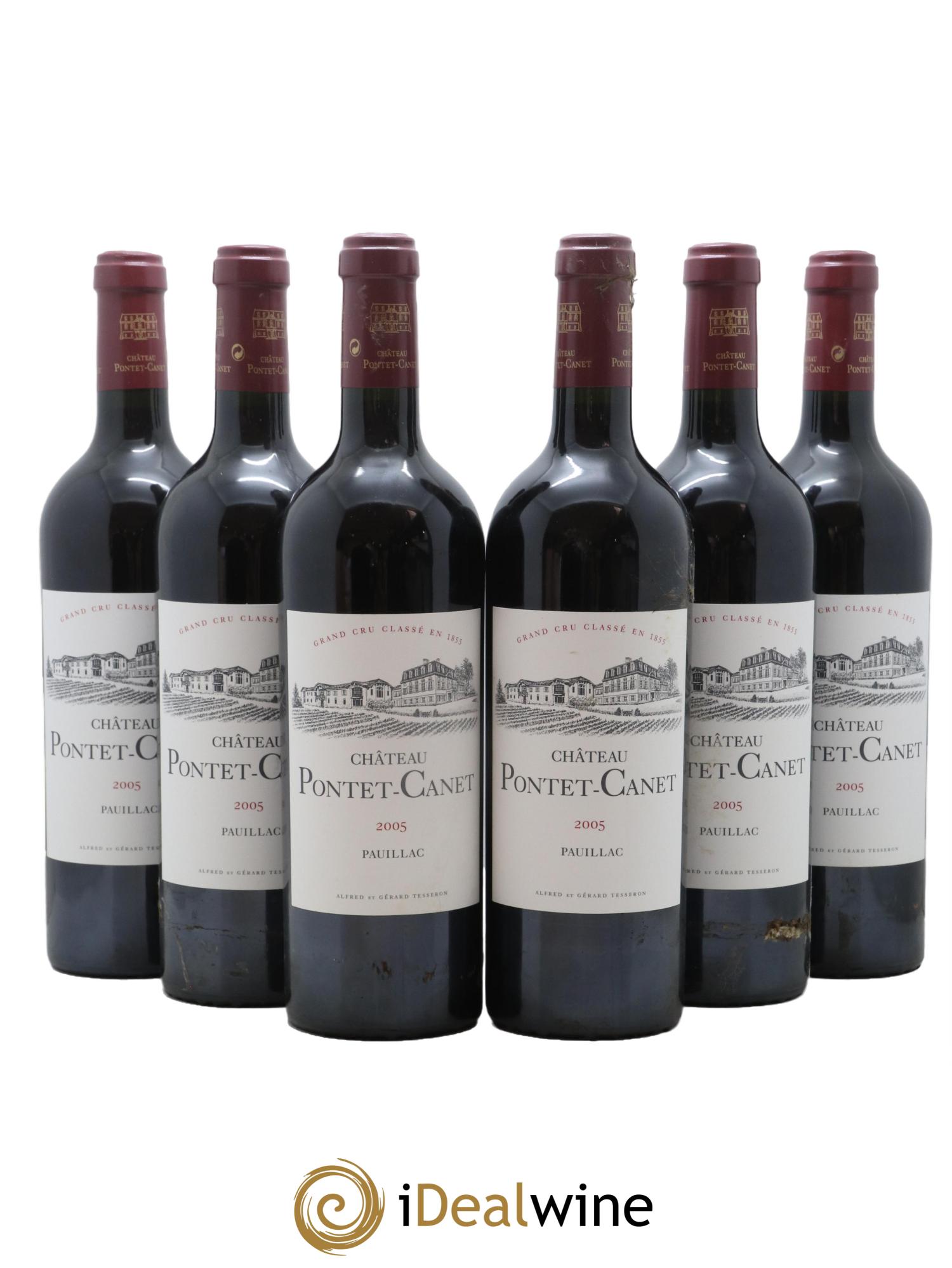 Château Pontet Canet 5ème Grand Cru Classé 2005 - Lot de 6 bouteilles - 0