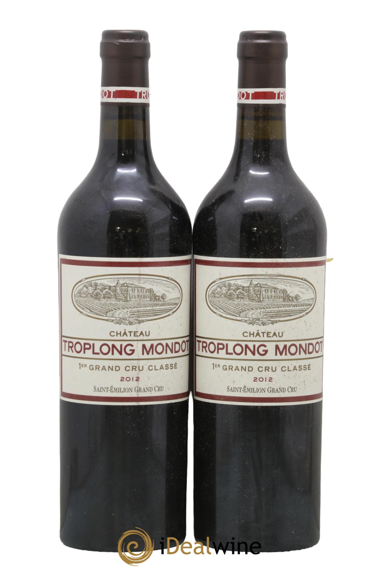Château Troplong Mondot 1er Grand Cru Classé B 2012 - Lot de 2 bouteilles - 0