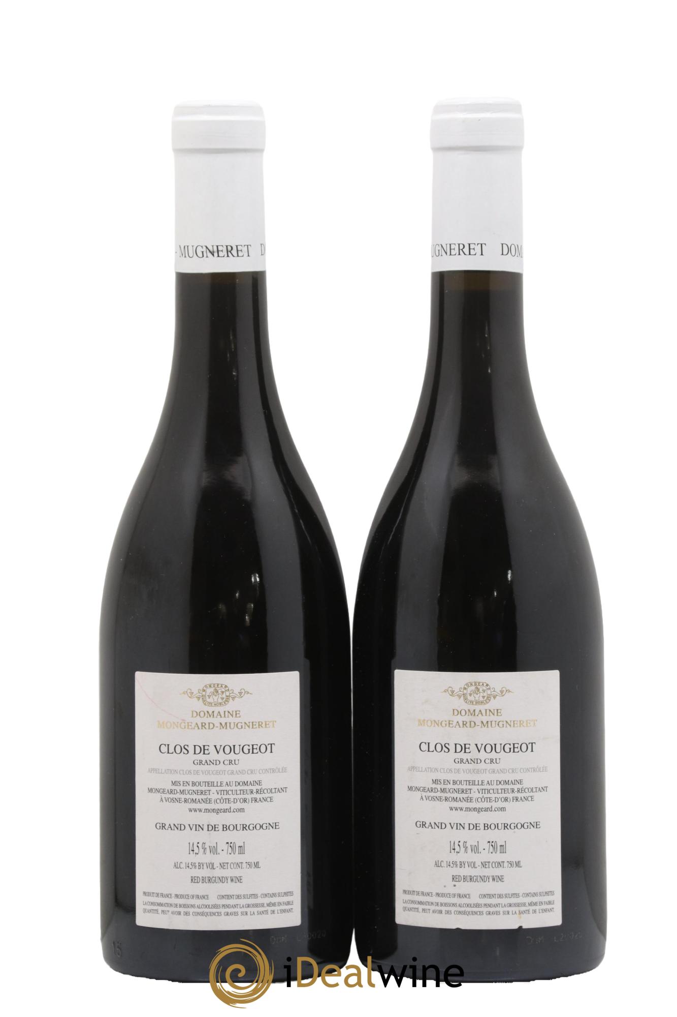 Clos de Vougeot Grand Cru Mongeard-Mugneret (Domaine) 2020 - Lot de 2 bouteilles - 1