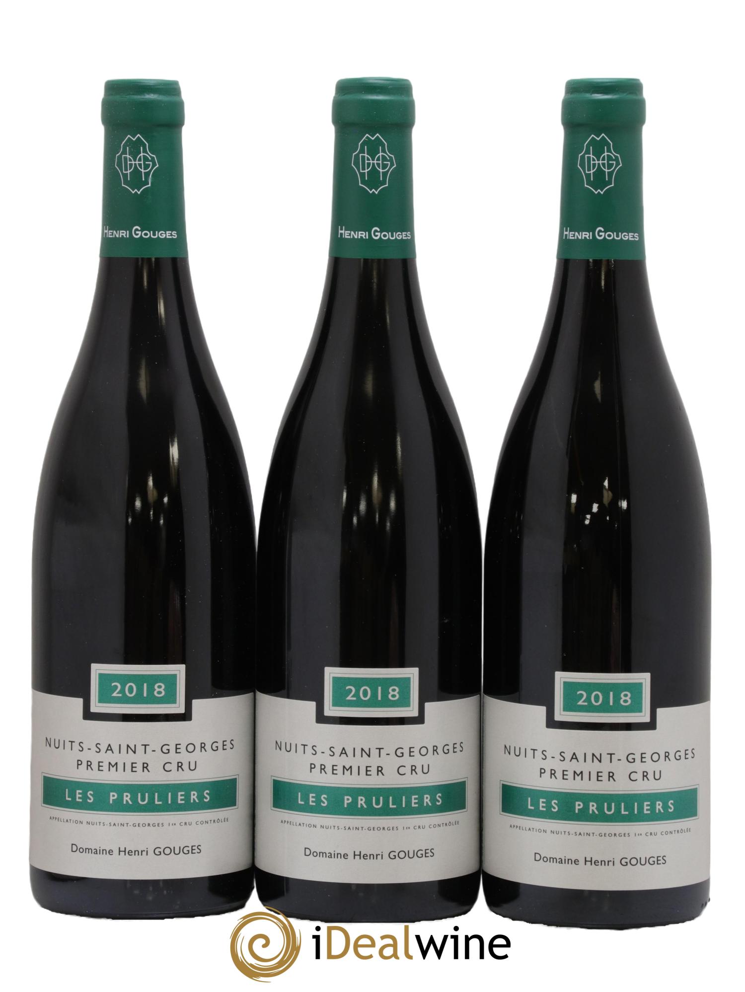 Nuits-Saint-Georges 1er Cru Les Pruliers Henri Gouges 2018 - Lotto di 3 bottiglie - 0