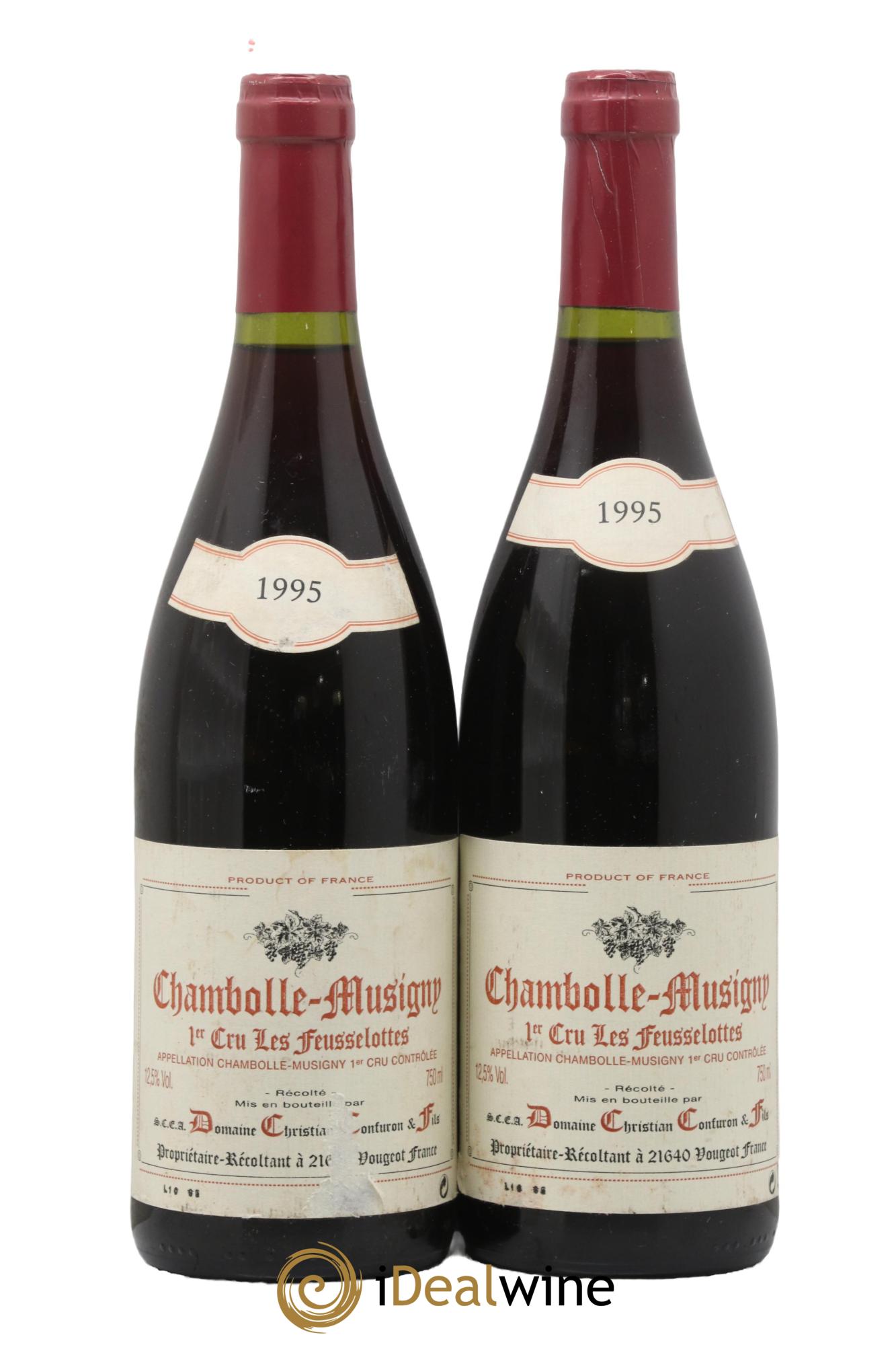 Chambolle-Musigny 1er Cru Les Feusselottes Christian Confuron 1995 - Lot of 2 bottles - 0