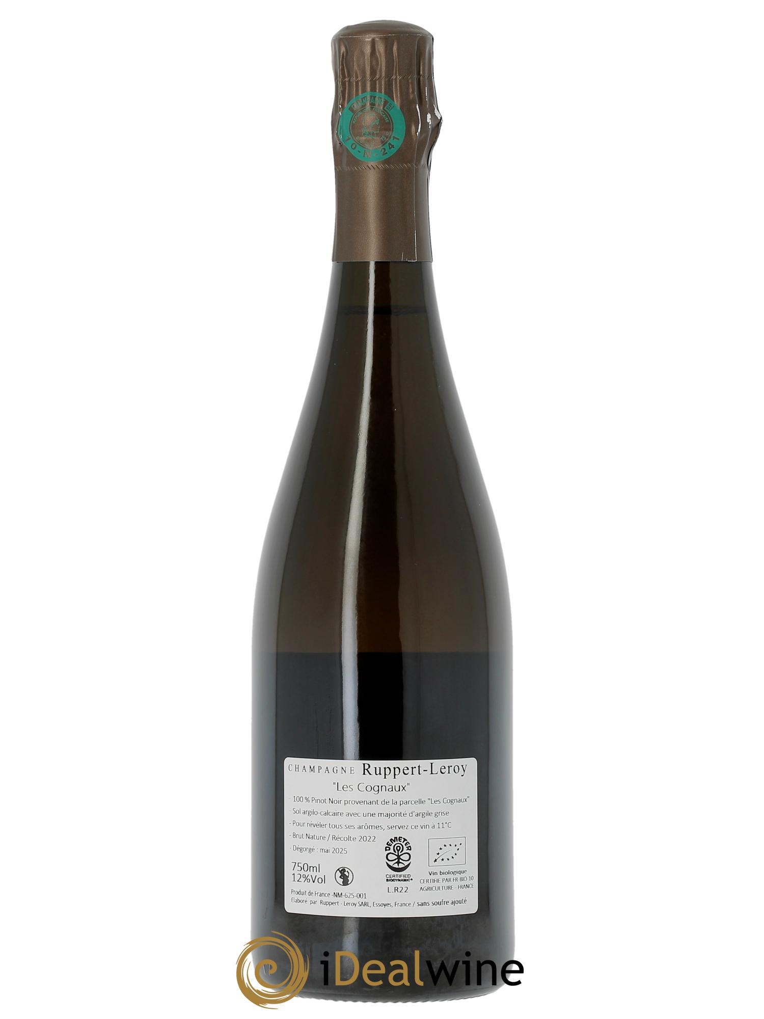 Les Cognaux Brut Nature Ruppert-Leroy  2022 - Lot de 1 bouteille - 1