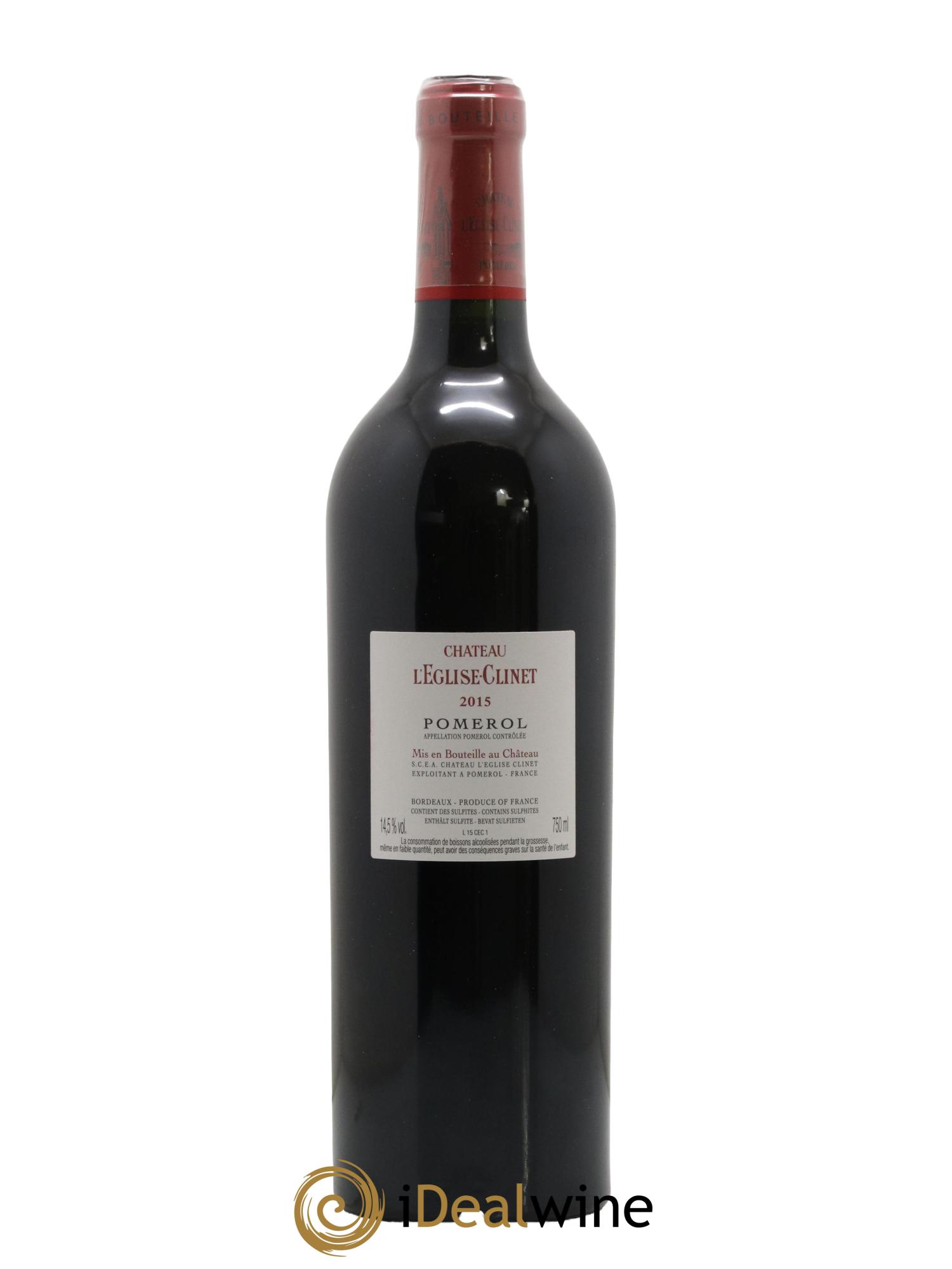 Château l' Église Clinet 2015 - Lot de 1 bouteille - 2