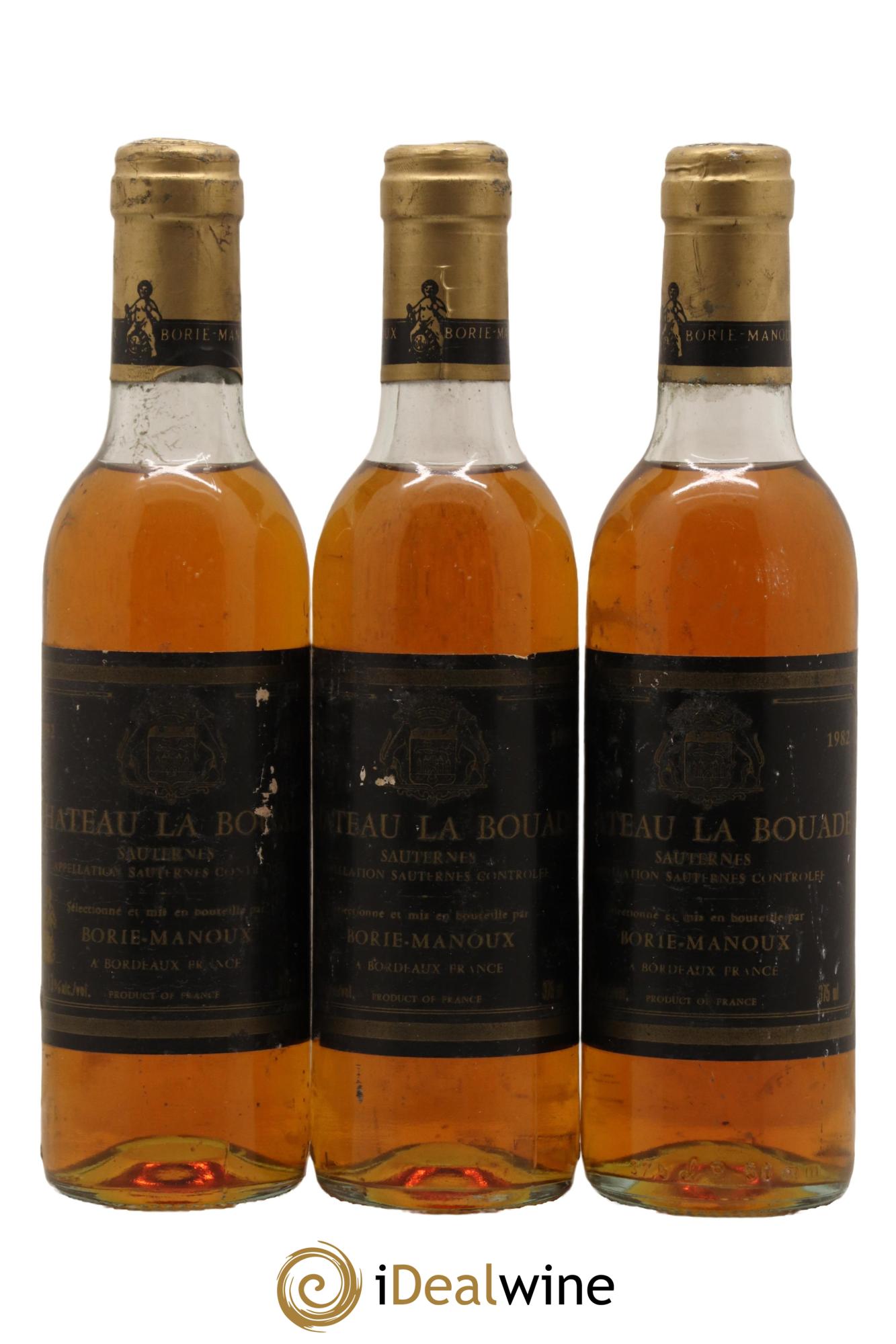Sauternes Chateau La Bouade 1982 - Posten von 3 Demi-Flaschen - 0