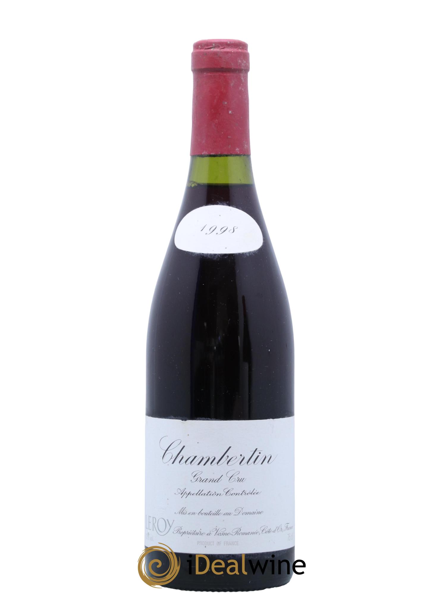 Chambertin Grand Cru Leroy (Domaine) 1998 - Lot de 1 bouteille - 0