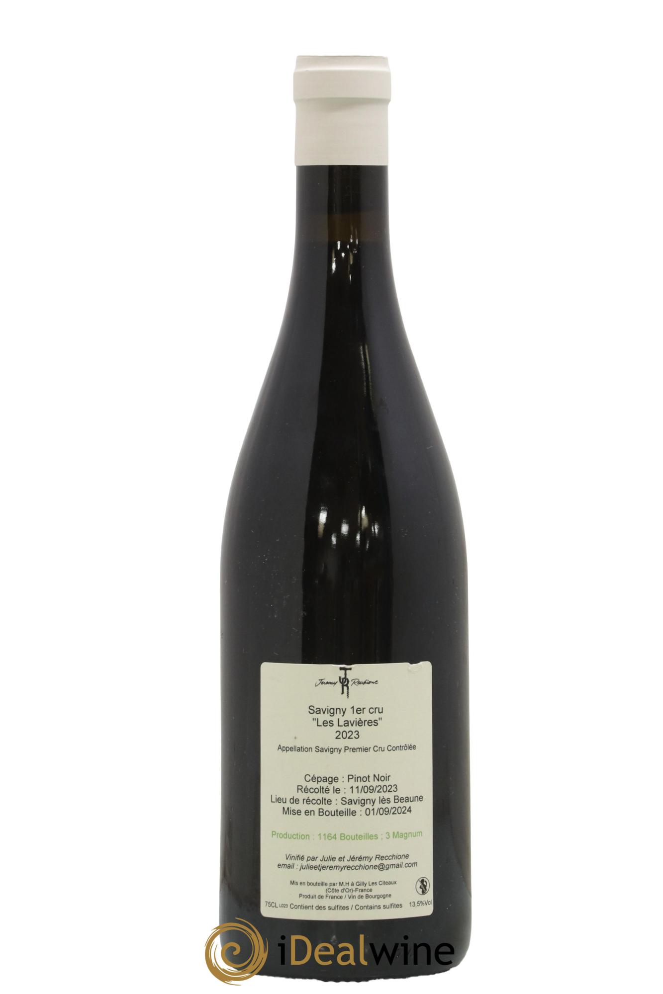 Savigny-lès-Beaune 1er Cru Les Lavières Jérémy Recchione 2023 - Lot de 1 bouteille - 1