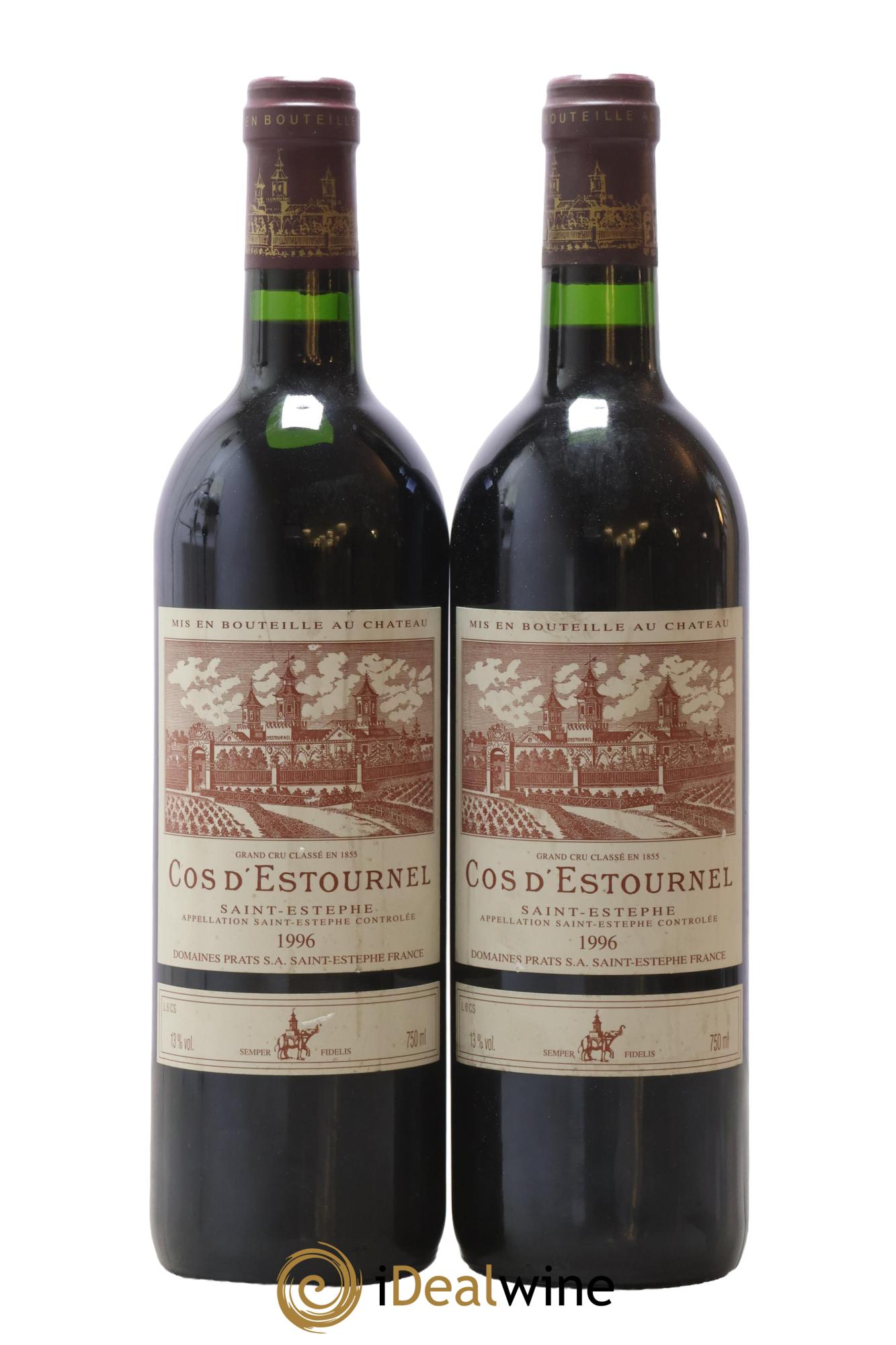 Cos d'Estournel 2ème Grand Cru Classé 1996 - Lotto di 2 bottiglie - 0