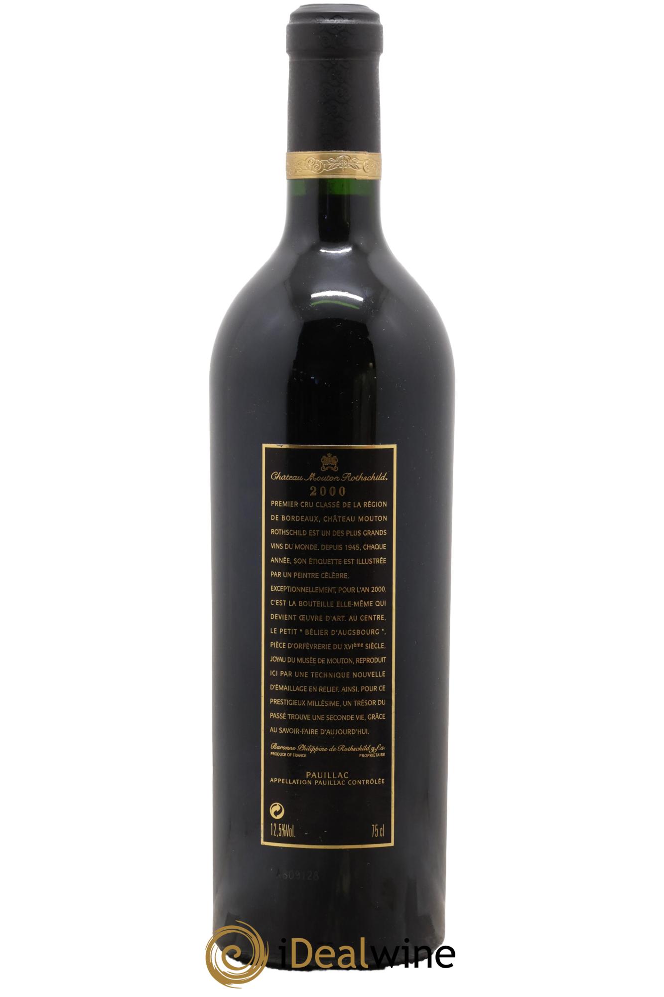 Château Mouton Rothschild 1er Grand Cru Classé 2000 - Posten von 1 Flasche - 1
