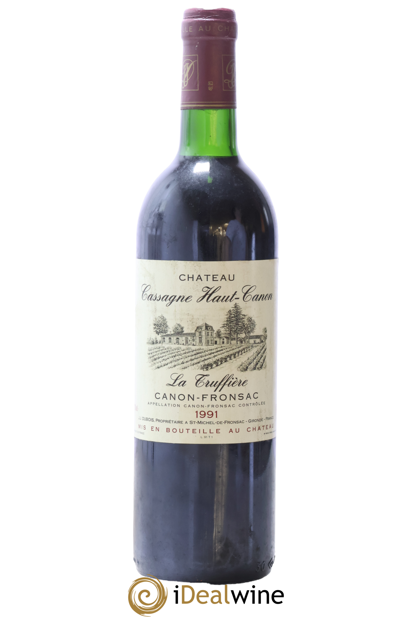 Bordeaux Château Cassagne Haut-Canon La Truffière 1991 - Lot of 1 bottle - 0