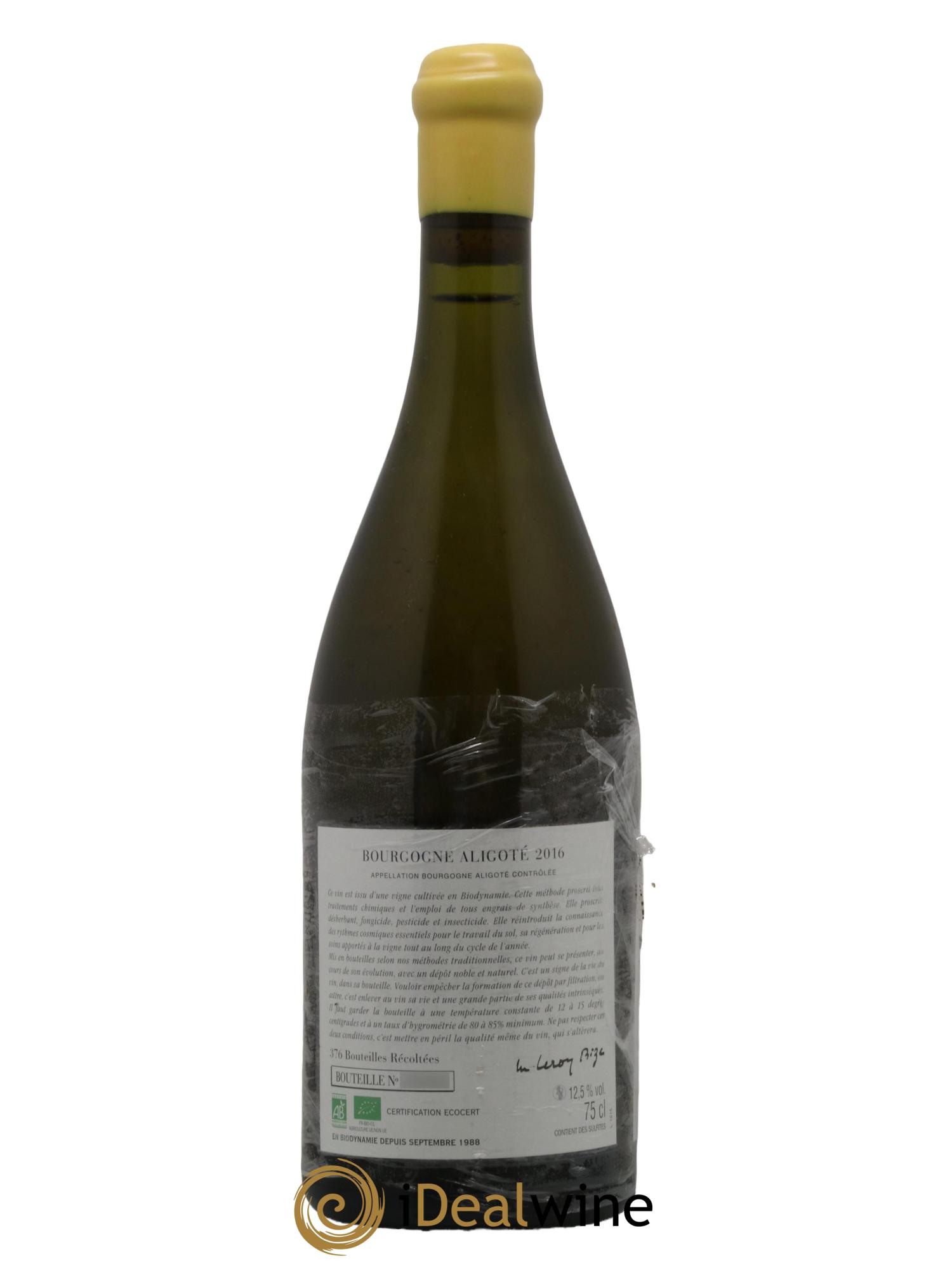 Bourgogne Aligoté Sous Chatelet d'Auvenay (Domaine) 2016 - Lot de 1 bouteille - 1