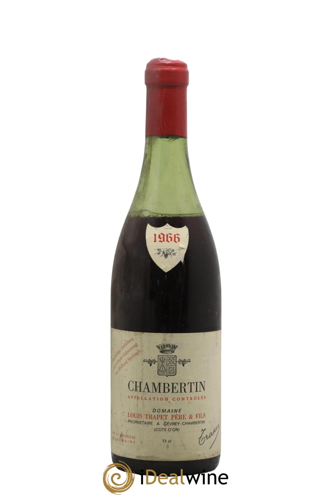 Chambertin Grand Cru Louis Trapet Père & Fils 1966 - Lot de 1 bouteille - 0