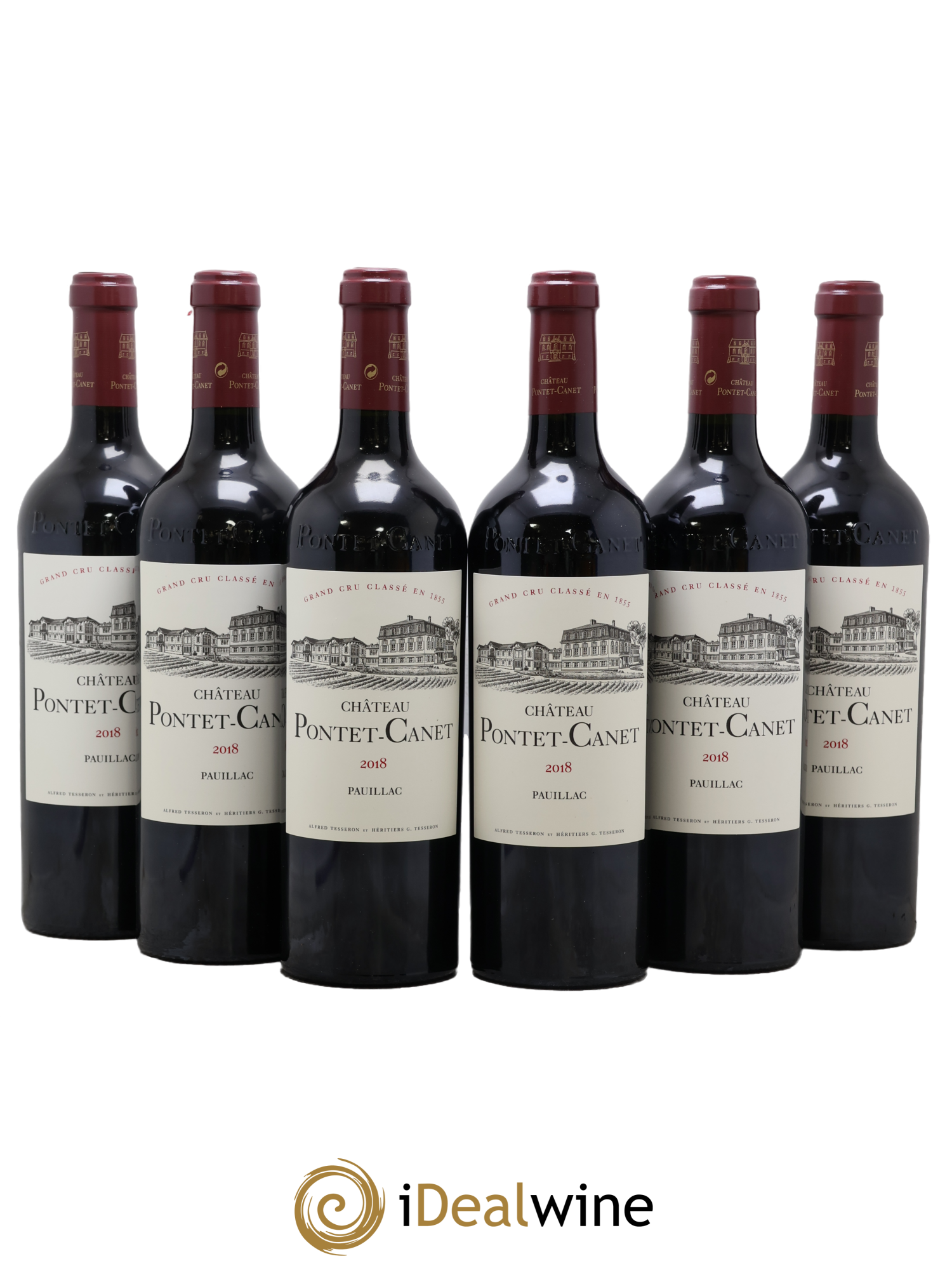 Château Pontet Canet 5ème Grand Cru Classé 2018 - Lot de 6 bouteilles - 0