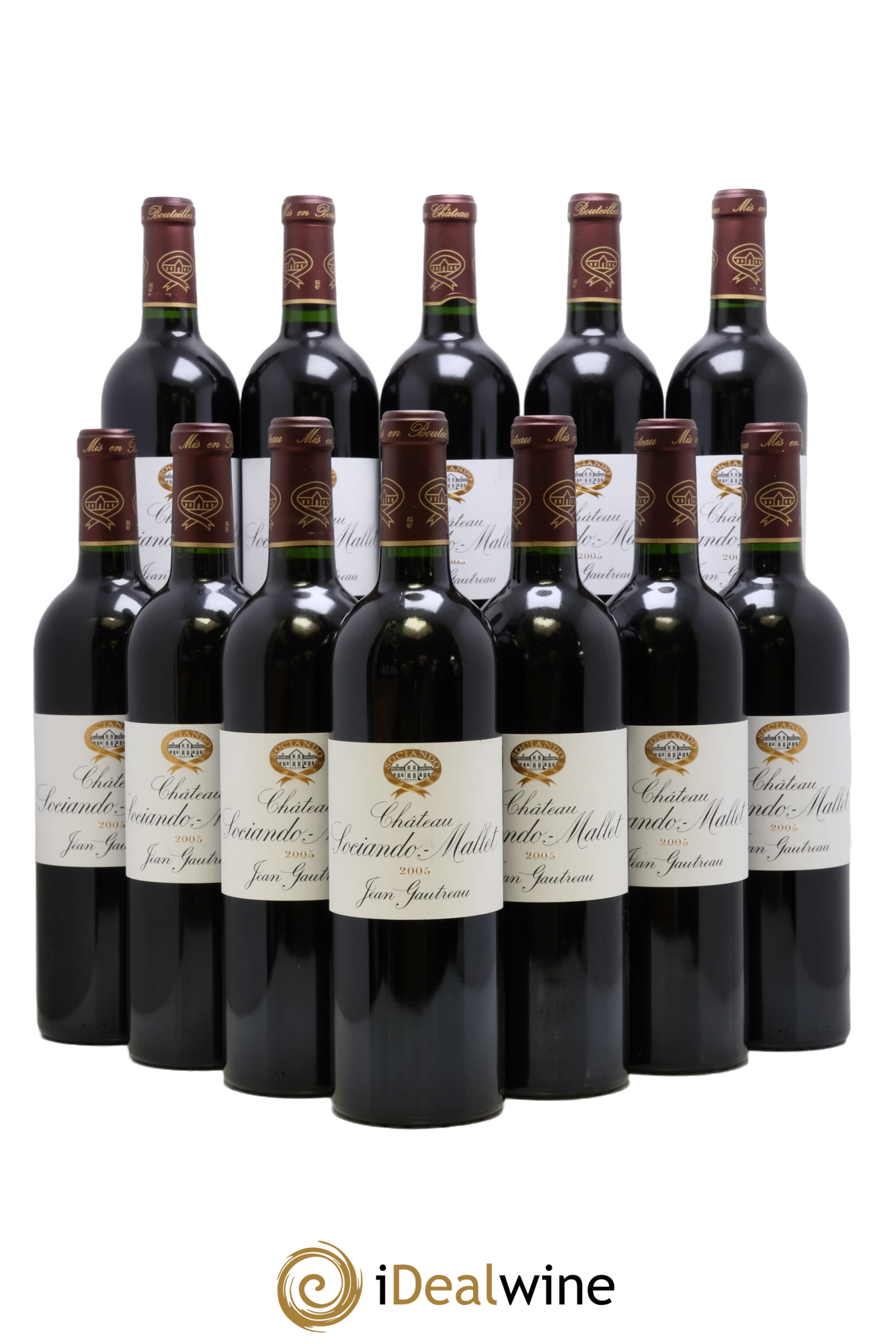 Château Sociando Mallet 2005 - Lot de 12 bouteilles - 0