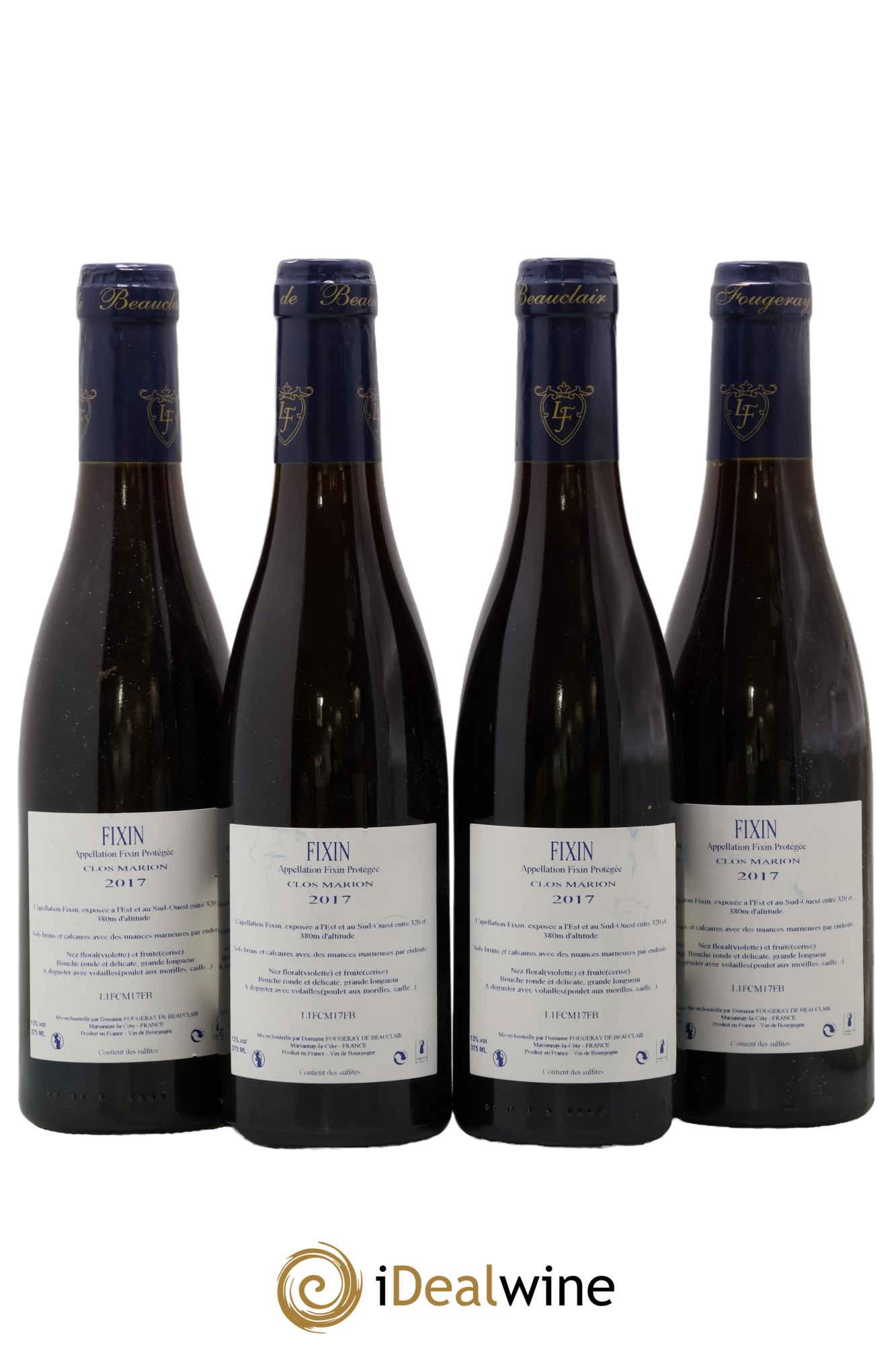 Fixin 2017 - Lote de 4 medias botellas - 1