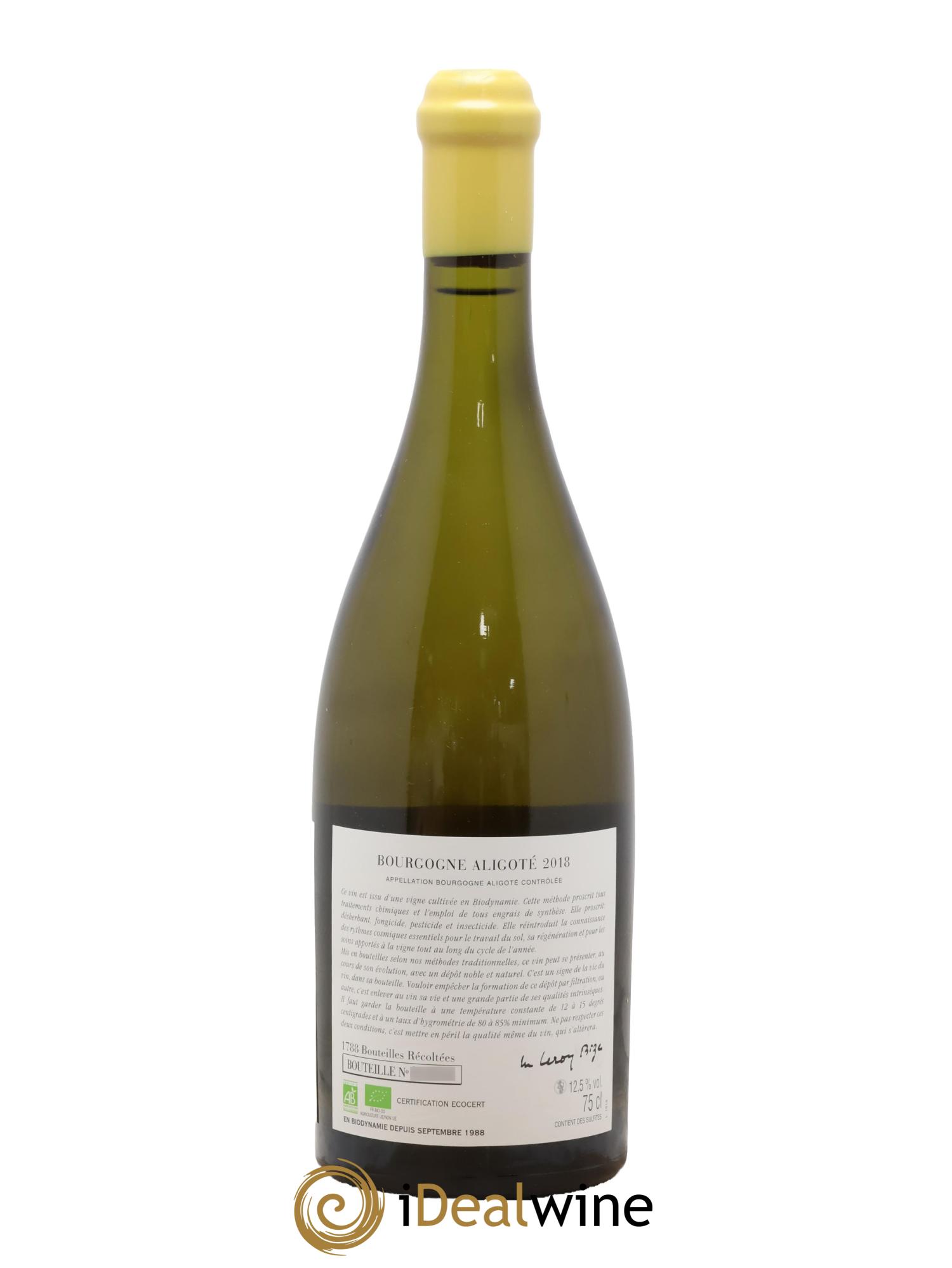 Bourgogne Aligoté Sous Chatelet d'Auvenay (Domaine) 2018 - Lot de 1 bouteille - 1