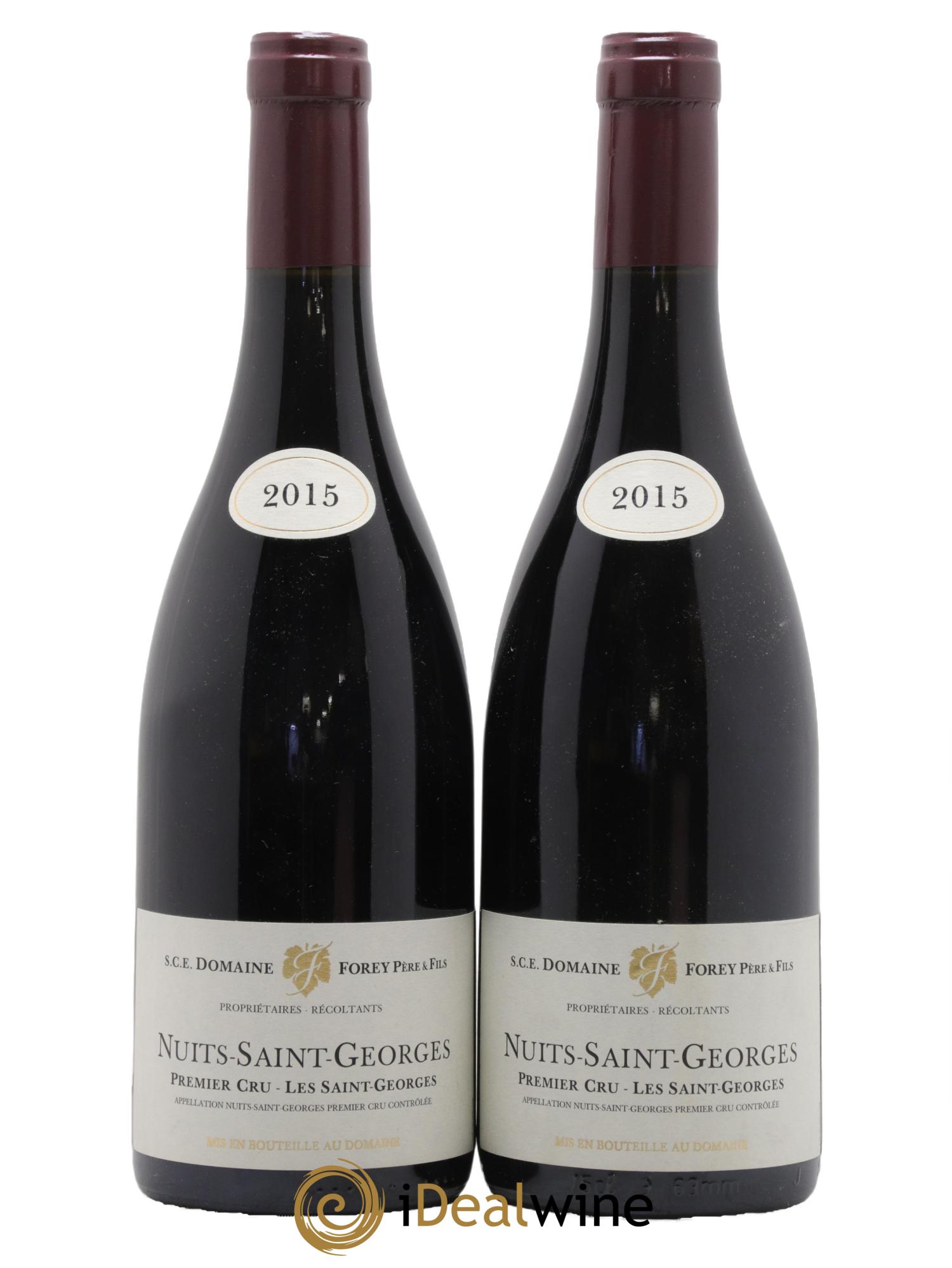 Nuits-Saint-Georges 1er Cru Les Saint-Georges Forey Père et Fils (Domaine) 2015 - Posten von 2 Flaschen - 0