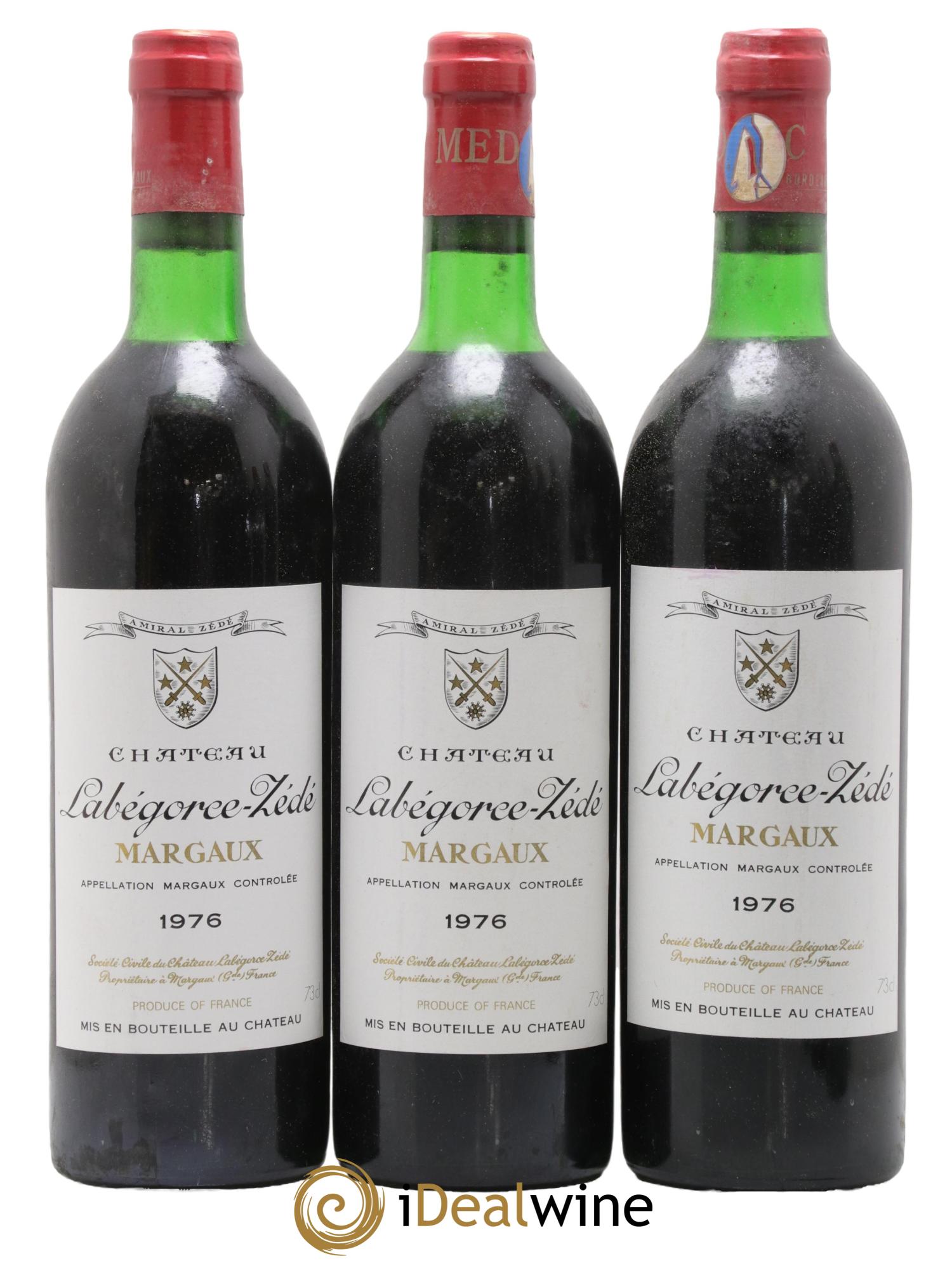 Château Labegorce Zédé Cru Bourgeois 1976 - Lot de 6 bouteilles - 1