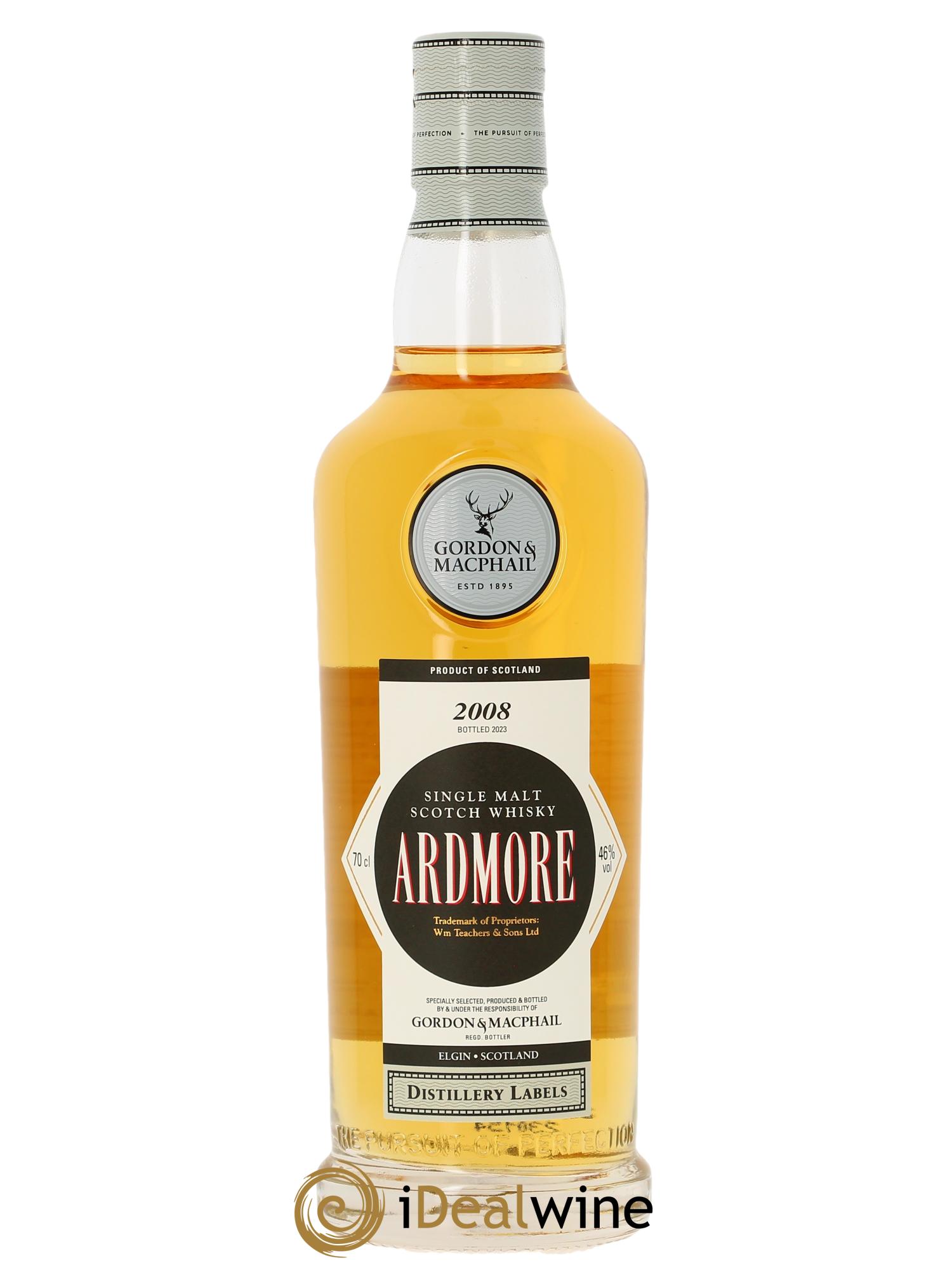 Whisky Ardmore 15 ans Distillery Labels Gordon & Macphail  2008 - Lot of 1 bottle - 1