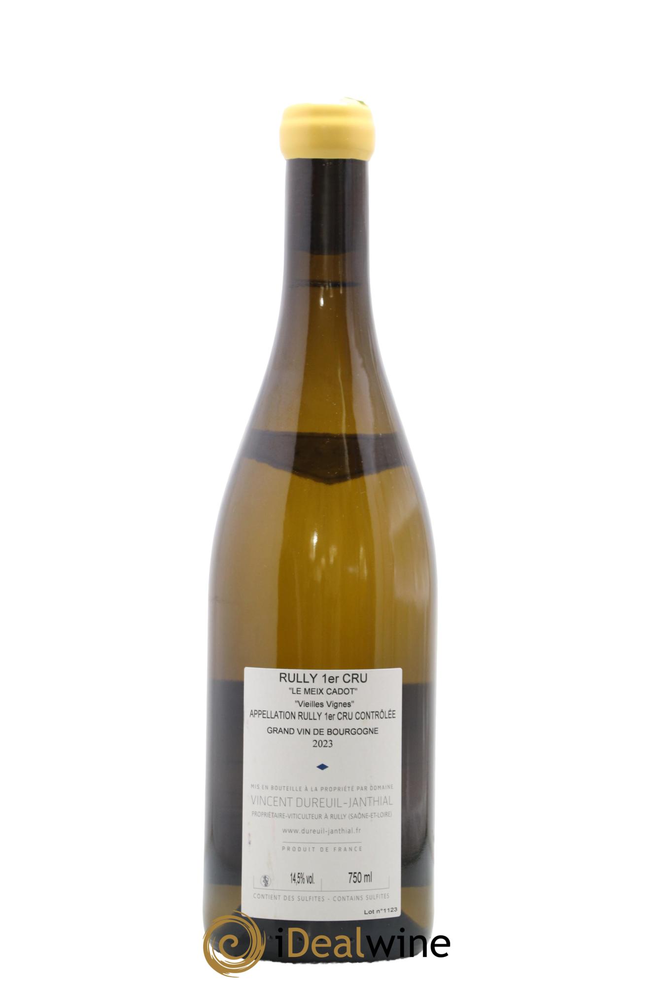 Rully 1er Cru Le Meix Cadot Vieilles Vignes Vincent Dureuil-Janthial 2023 - Posten von 1 Flasche - 1