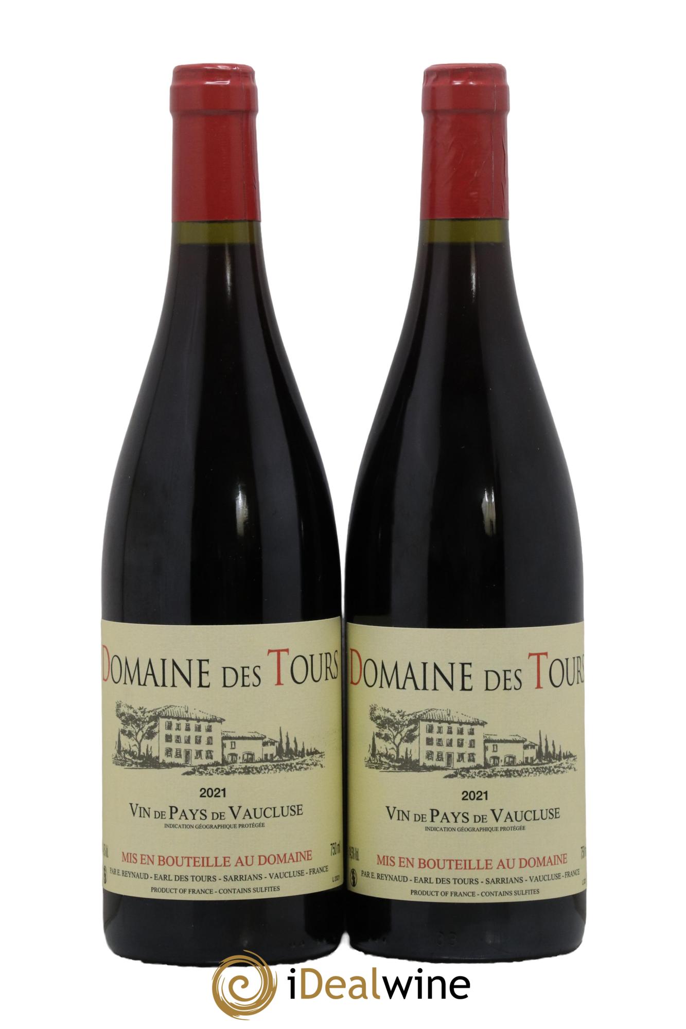 Vaucluse (Vin de Pays de Vaucluse) Domaine des Tours Emmanuel Reynaud 2021 - Lot de 2 bouteilles - 0