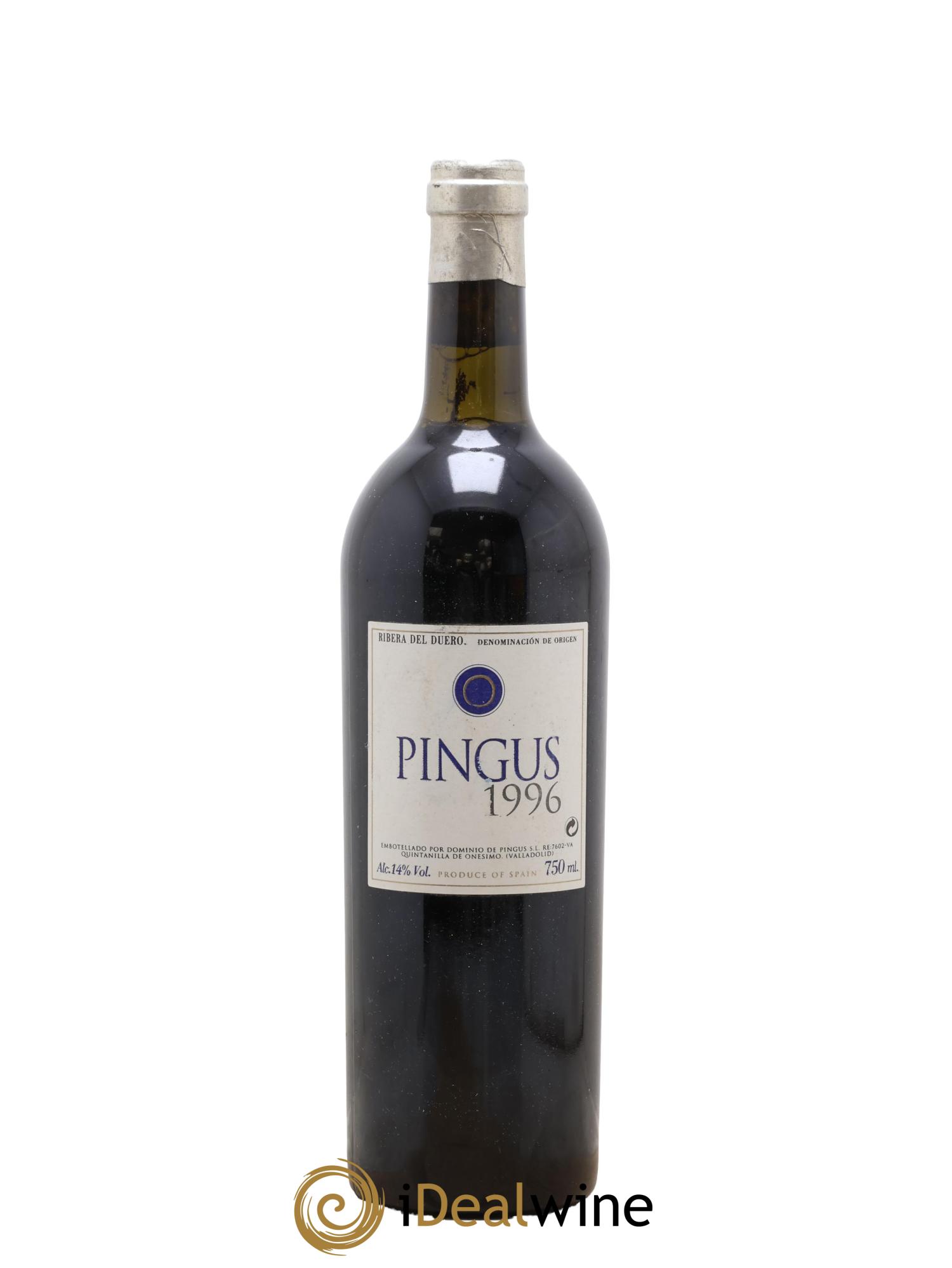 Ribera Del Duero Pingus Dominio de Pingus - Peter Sisseck 1996 - Lot de 1 bouteille - 0