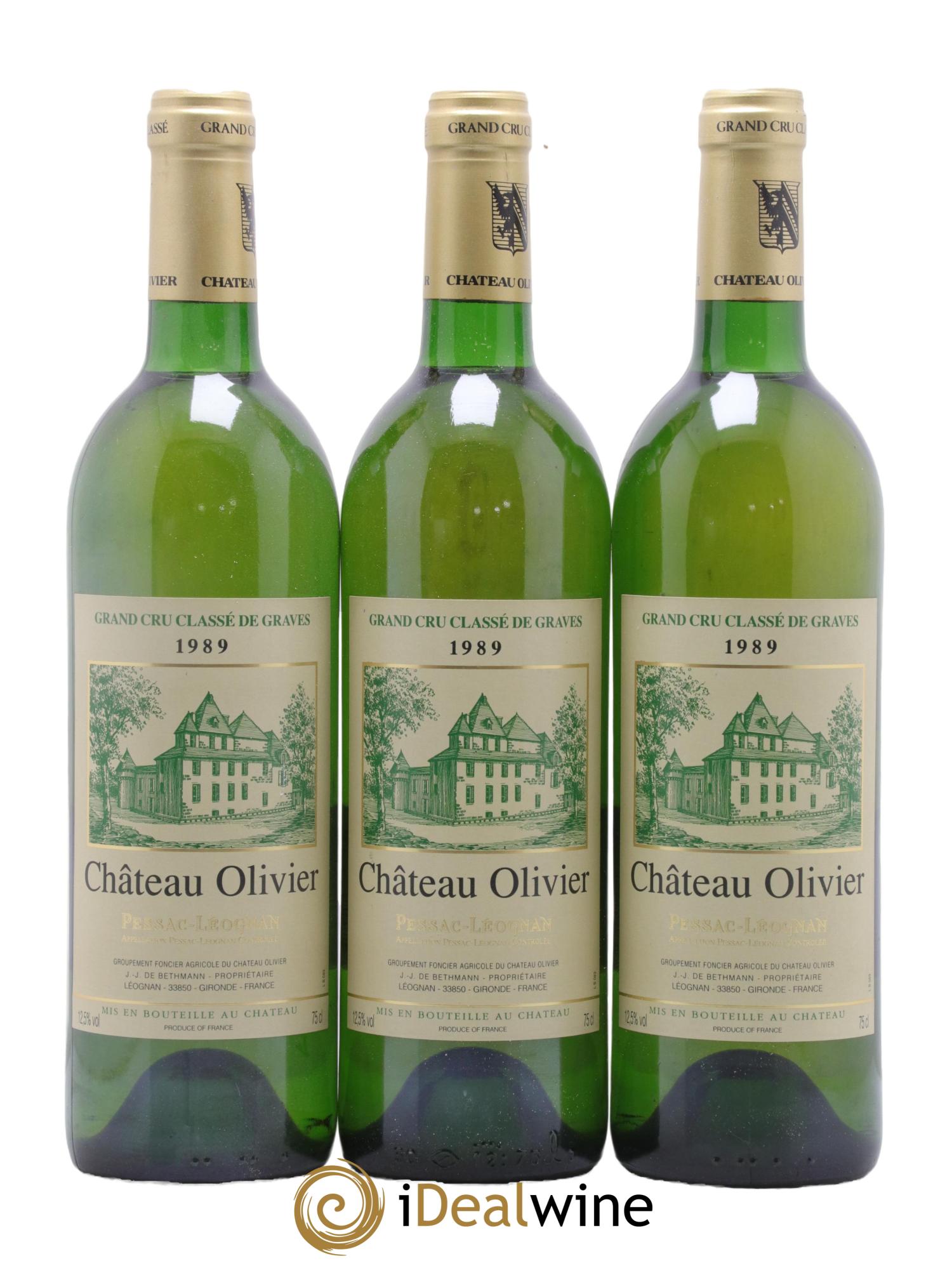Château Olivier Cru Classé de Graves 1989 - Lot de 6 bouteilles - 1