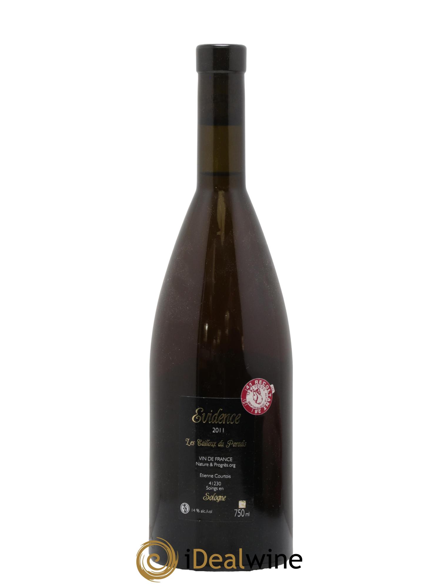 Vin de France Evidence Etienne Courtois Domaine les Cailloux du Paradis 2011 - Lot de 1 bouteille - 1