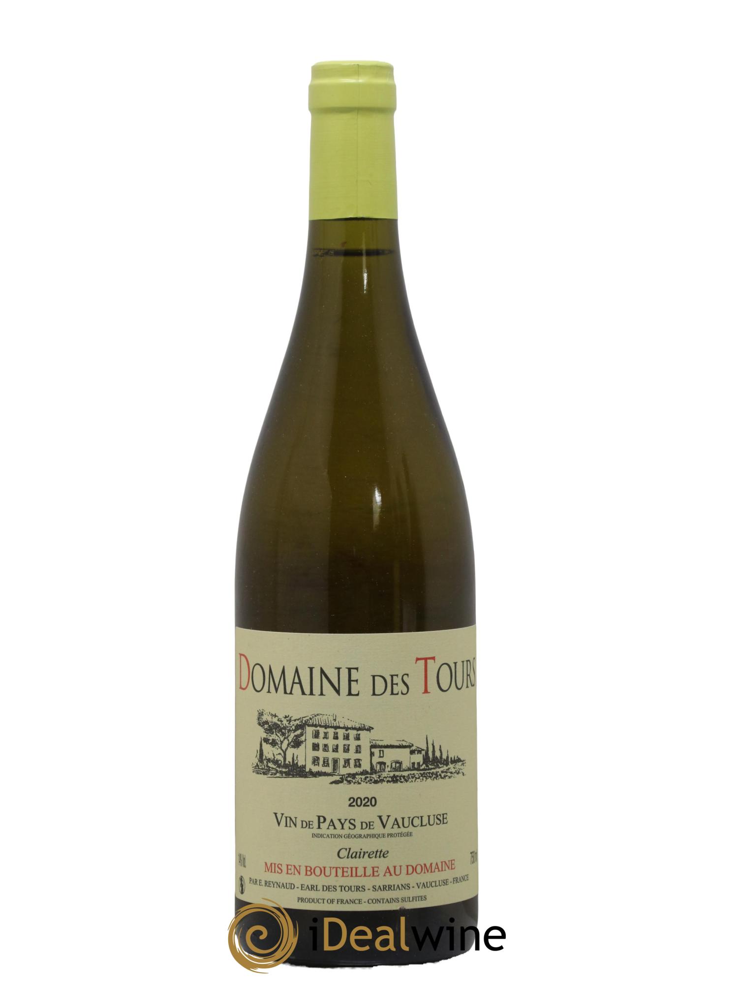 Vaucluse (Vin de Pays de Vaucluse) Domaine des Tours Clairette Emmanuel Reynaud 2020 - Lot de 1 bouteille - 0