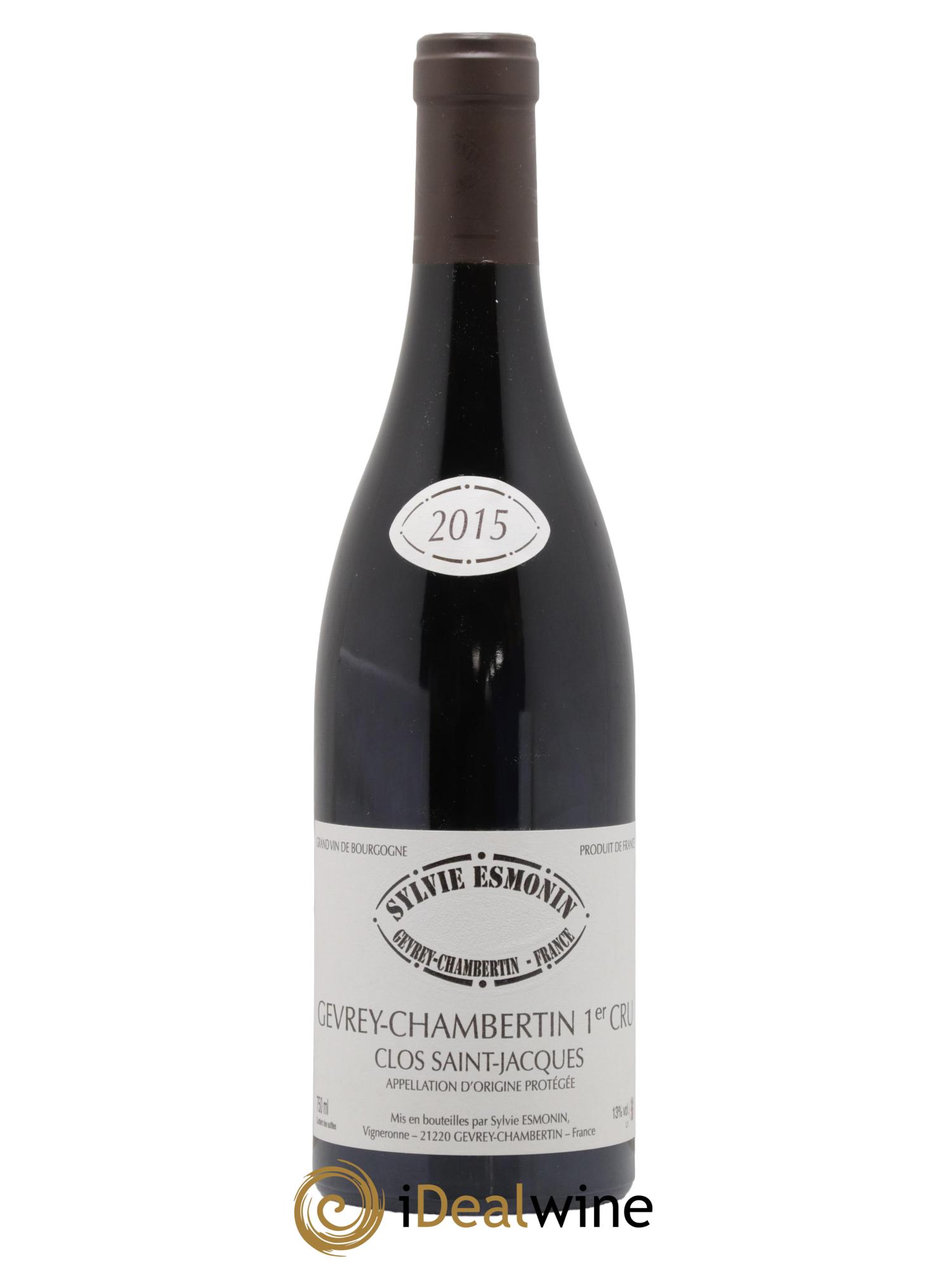 Gevrey-Chambertin 1er Cru Clos Saint Jacques Sylvie Esmonin 2015 - Lot de 1 bouteille - 0