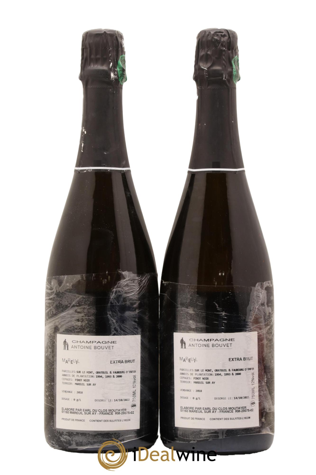 Champagne Brut Mareuil sur Ay Antoine Bouvet 2018 - Lot de 2 bouteilles - 1