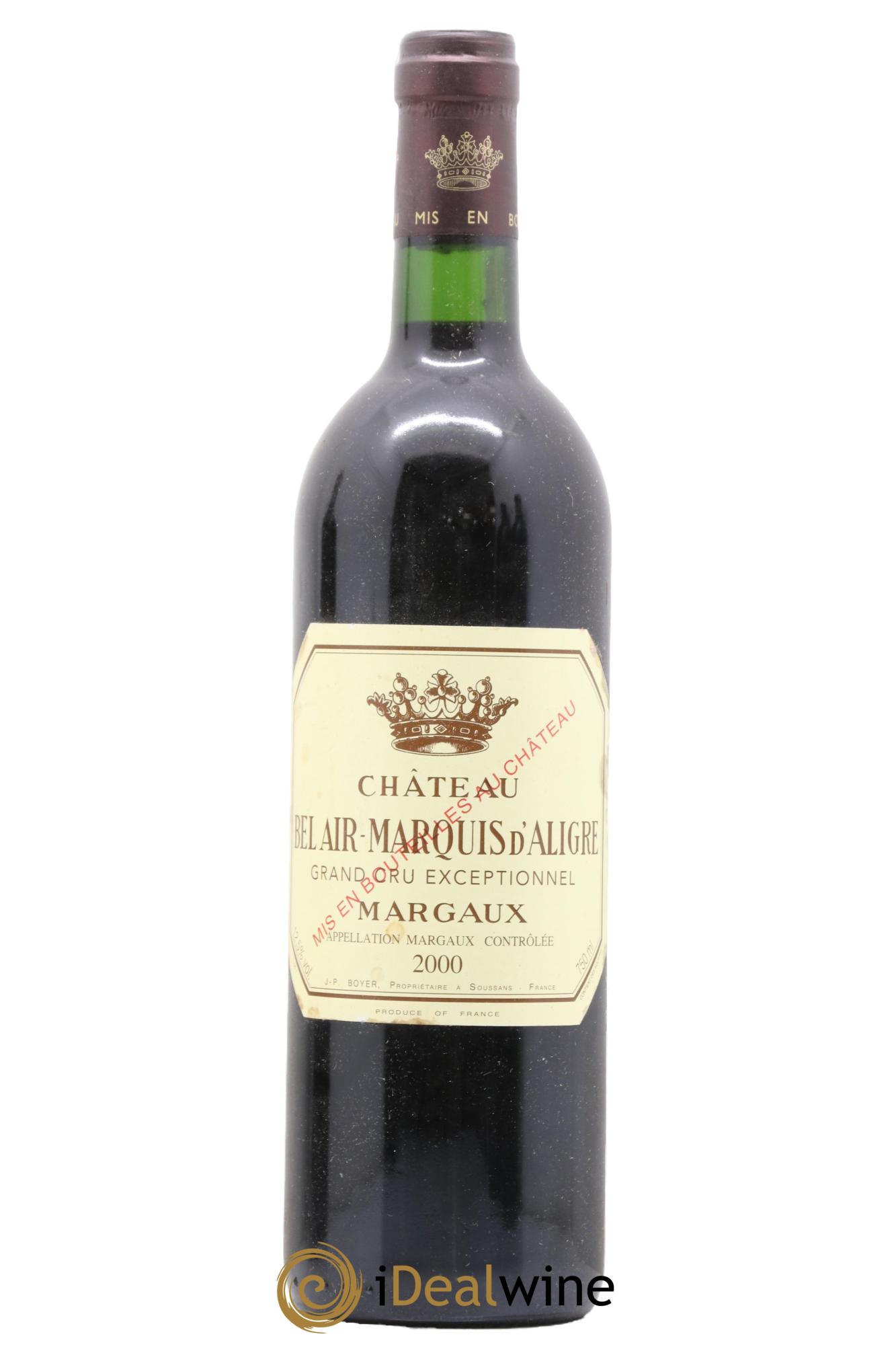 Château Bel Air Marquis d'Aligre 2000 - Lot de 1 bouteille - 0
