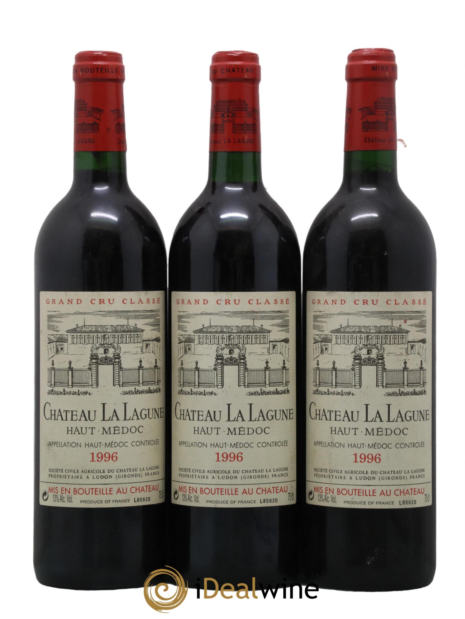 Château la Lagune 3ème Grand Cru Classé 1996 - Lot de 3 bouteilles - 0
